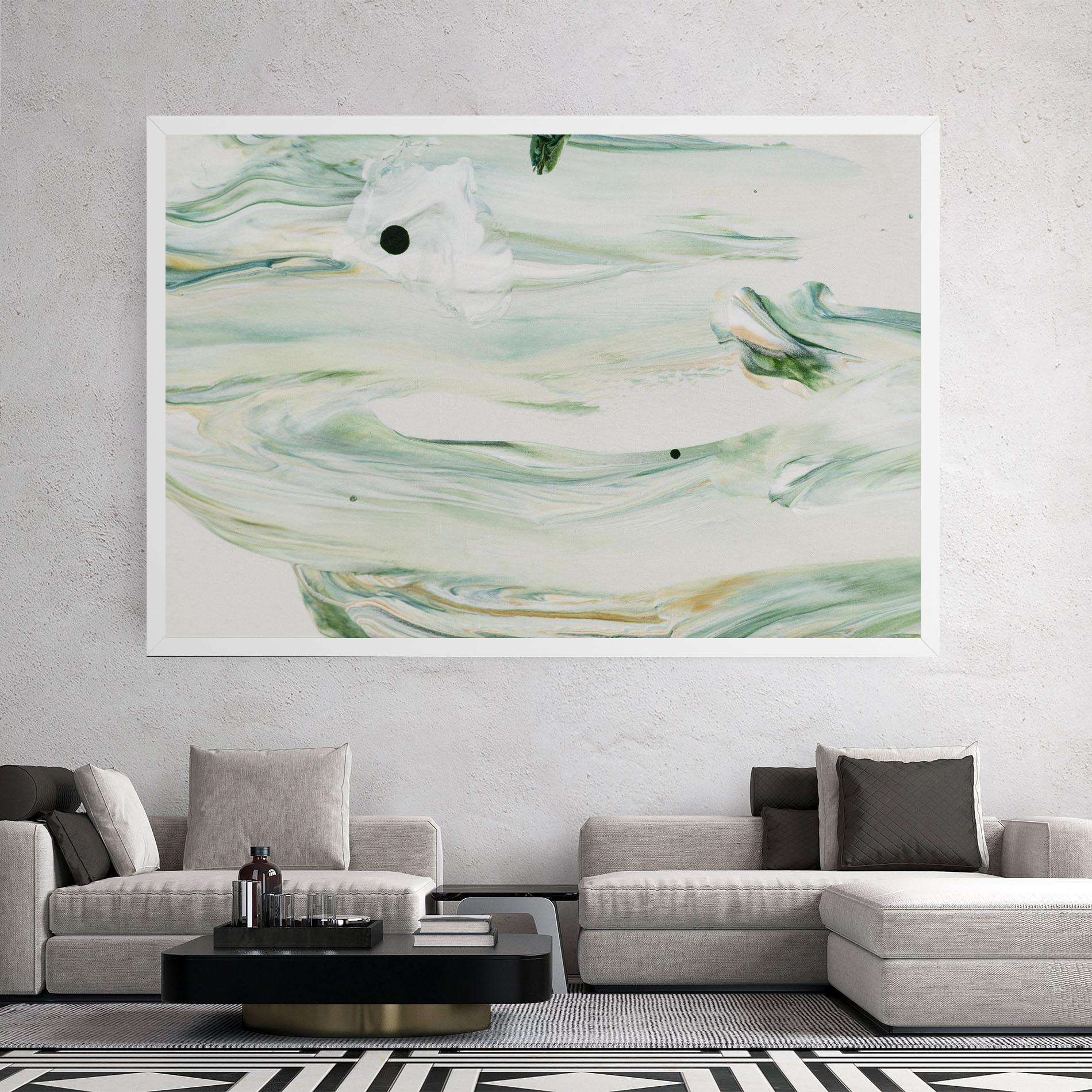 Leinwandbild Light Green Painting mockup 2