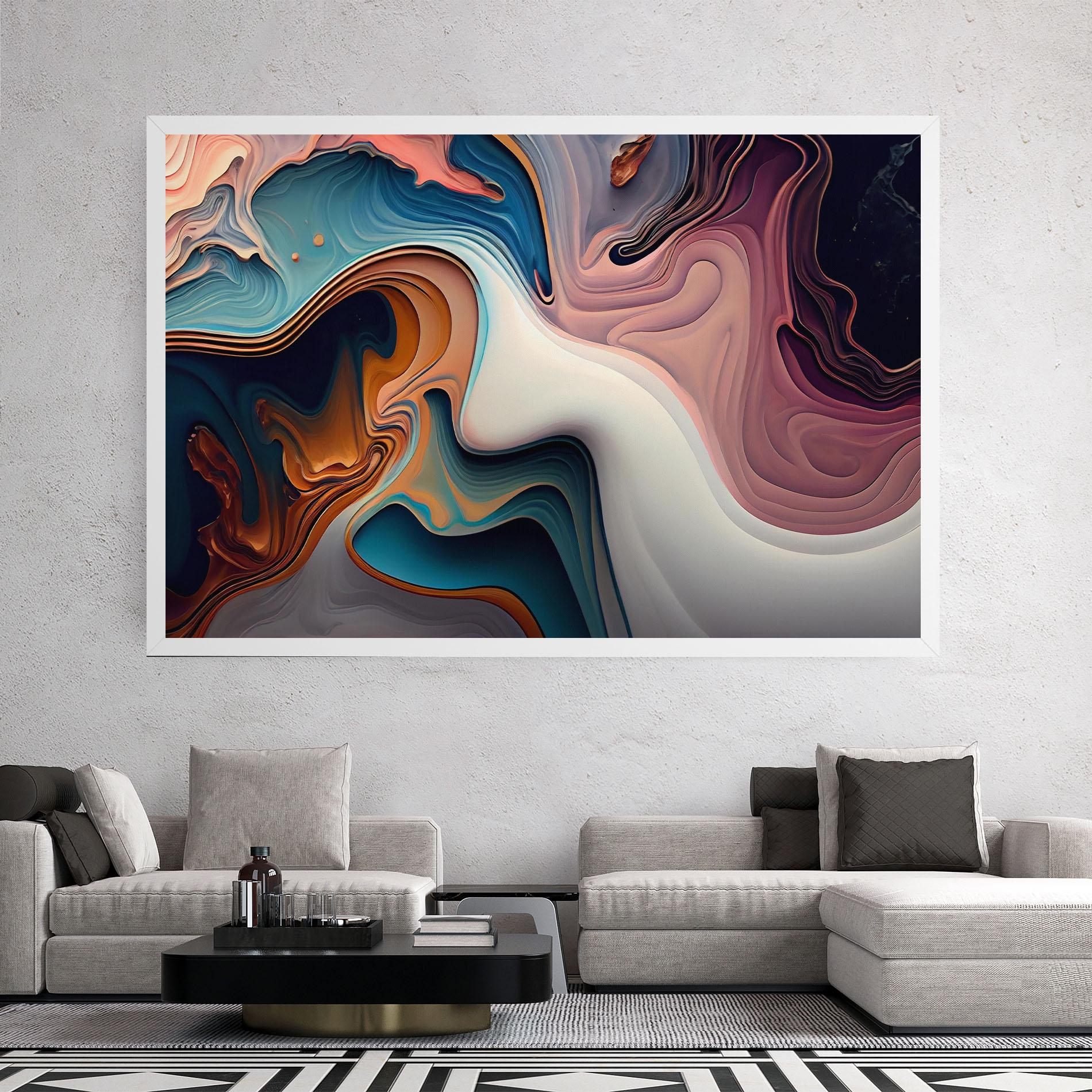 Leinwandbild Mixed Colors Marble mockup 2