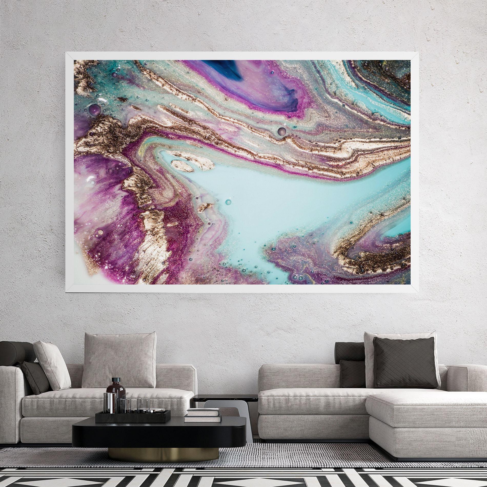 Leinwandbild Pink Marble Shades mockup 2