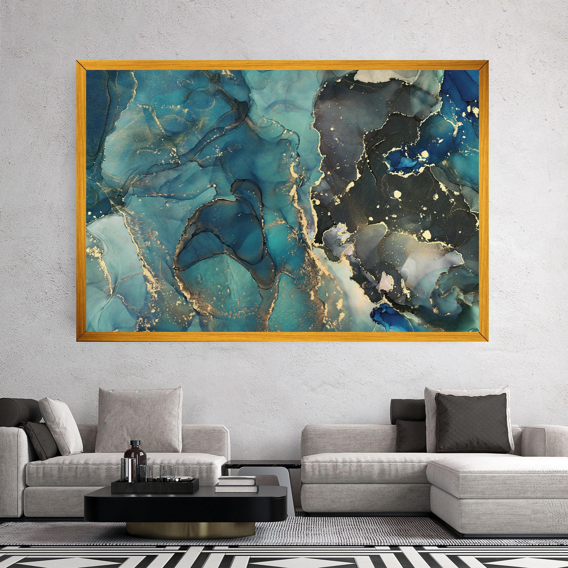 Leinwandbild Blue Marble mockup 2