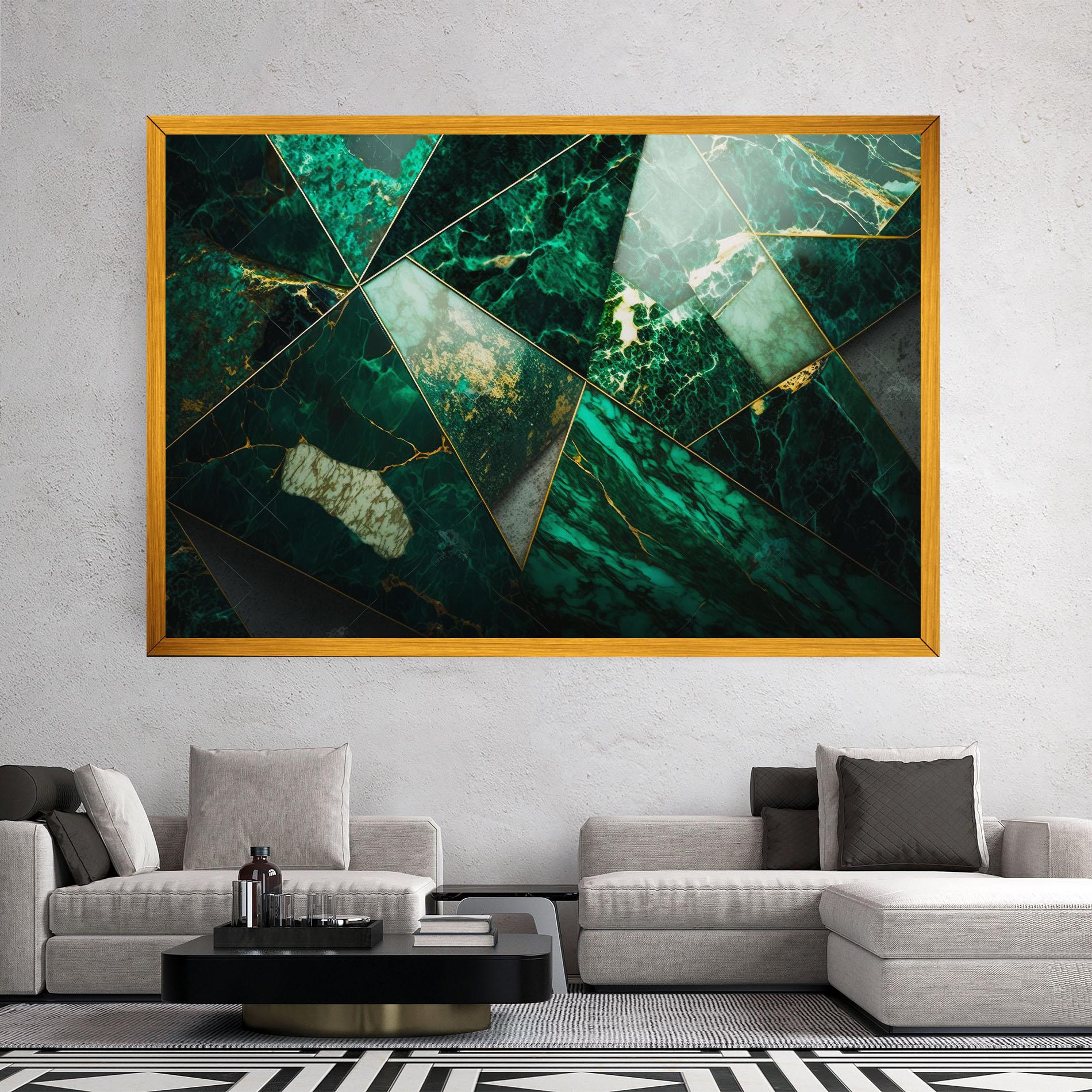Leinwandbild Green Marble mockup 2