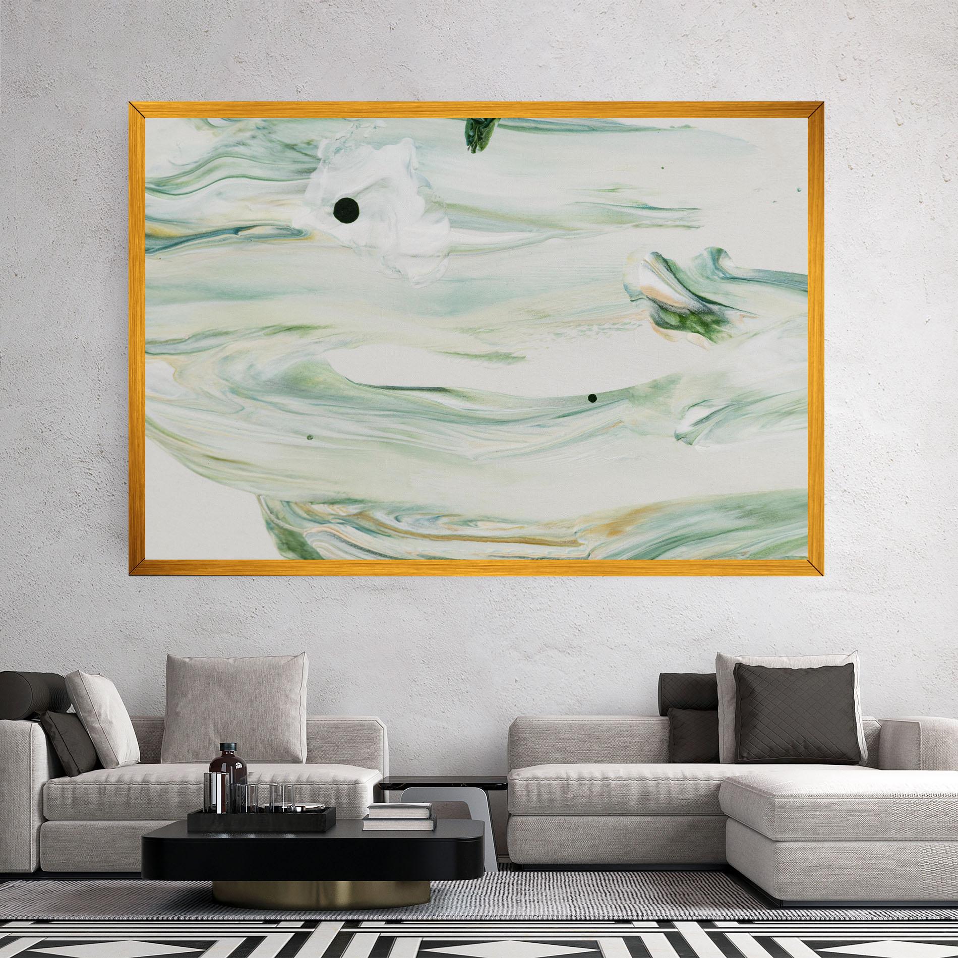 Leinwandbild Light Green Painting mockup 2