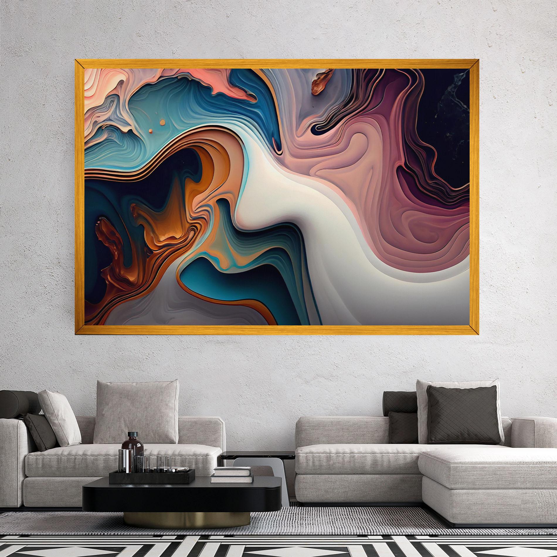 Leinwandbild Mixed Colors Marble mockup 2