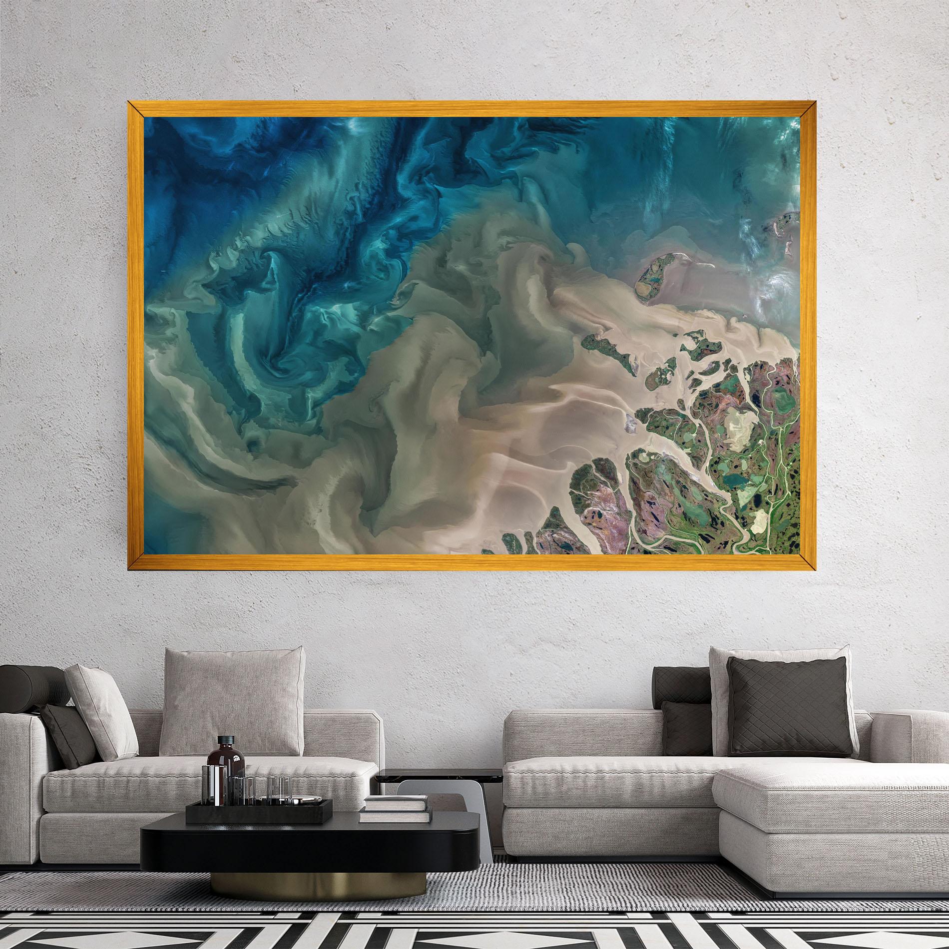 Leinwandbild Ocean Blue Marble mockup 2