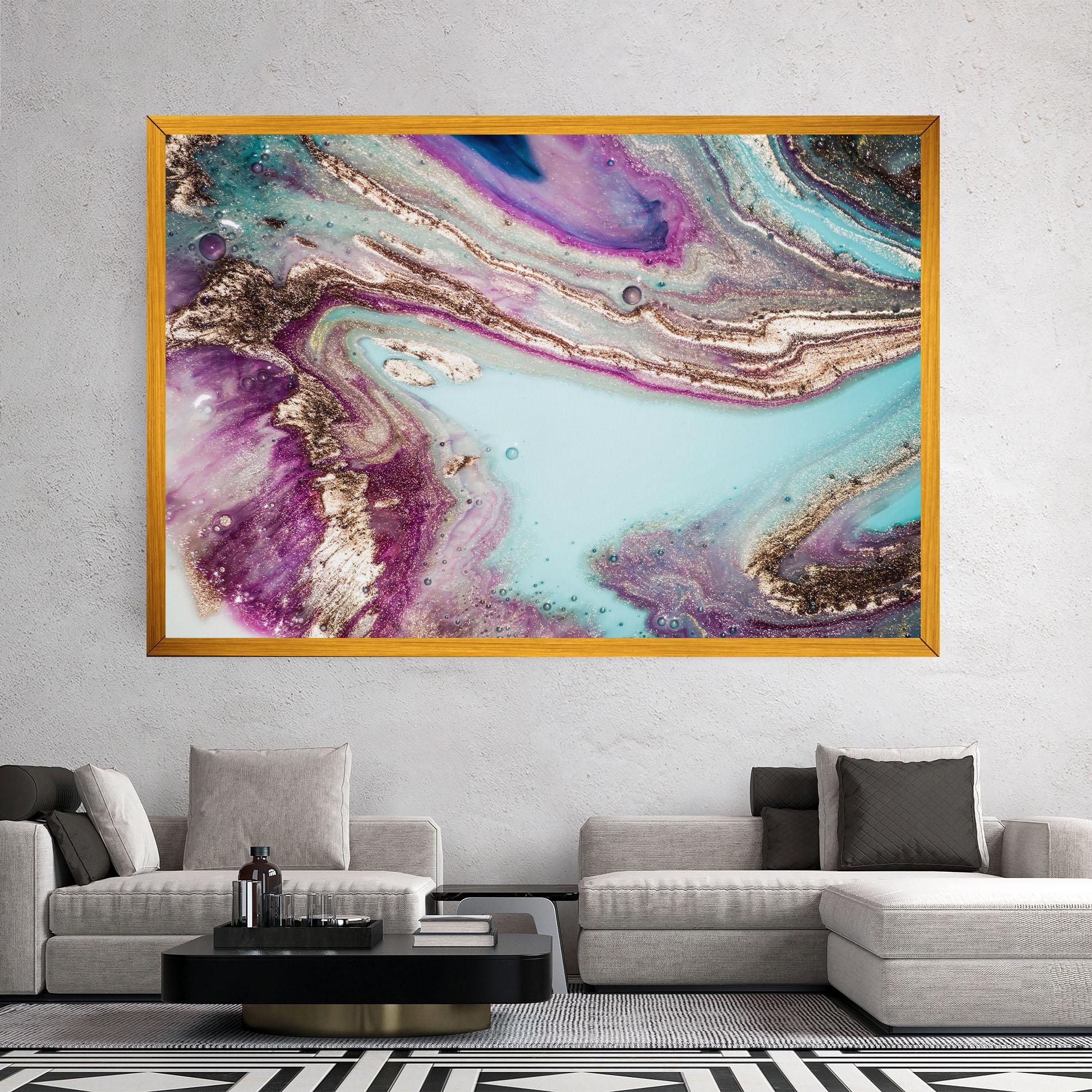 Leinwandbild Pink Marble Shades mockup 2