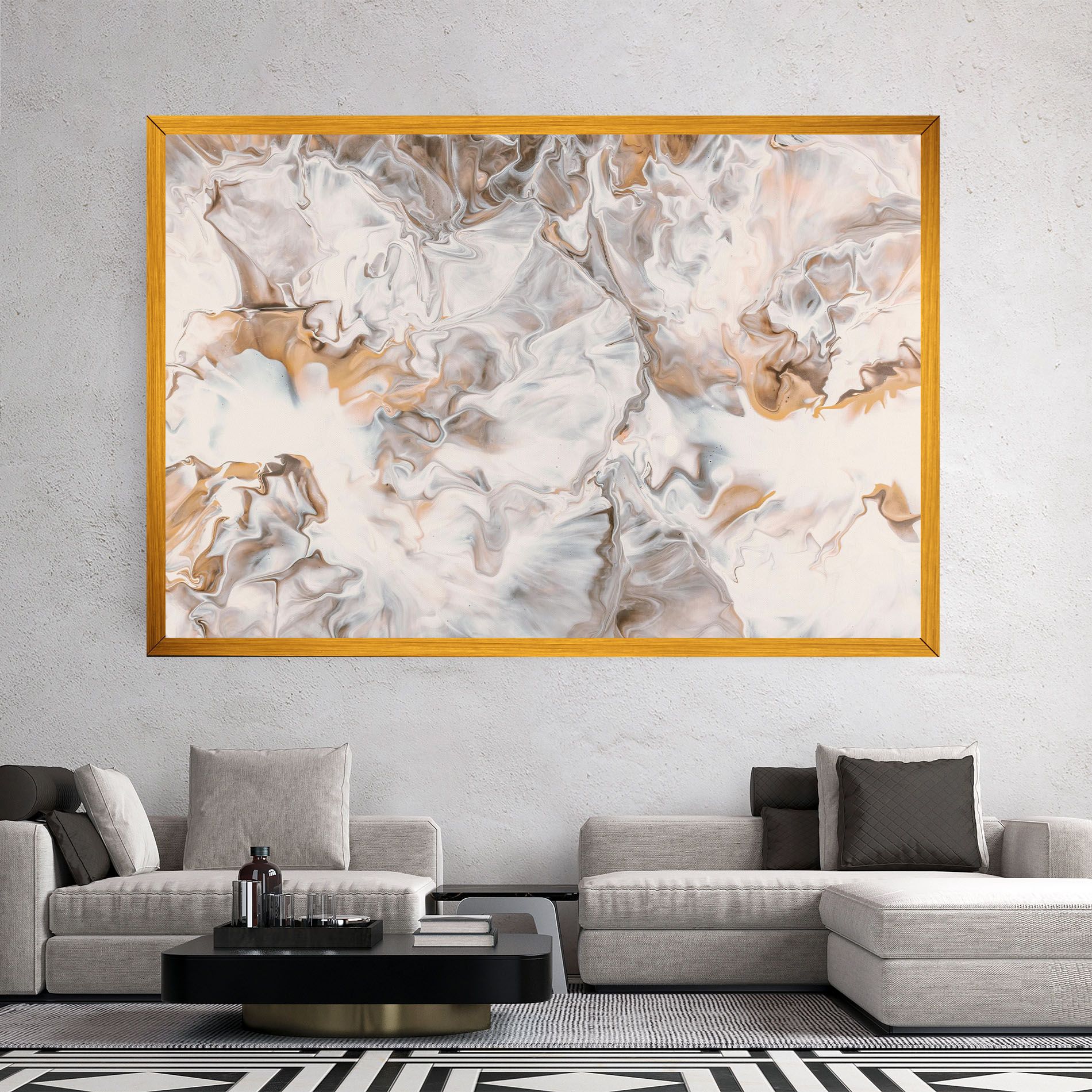 White Gold Abstract mockup 2