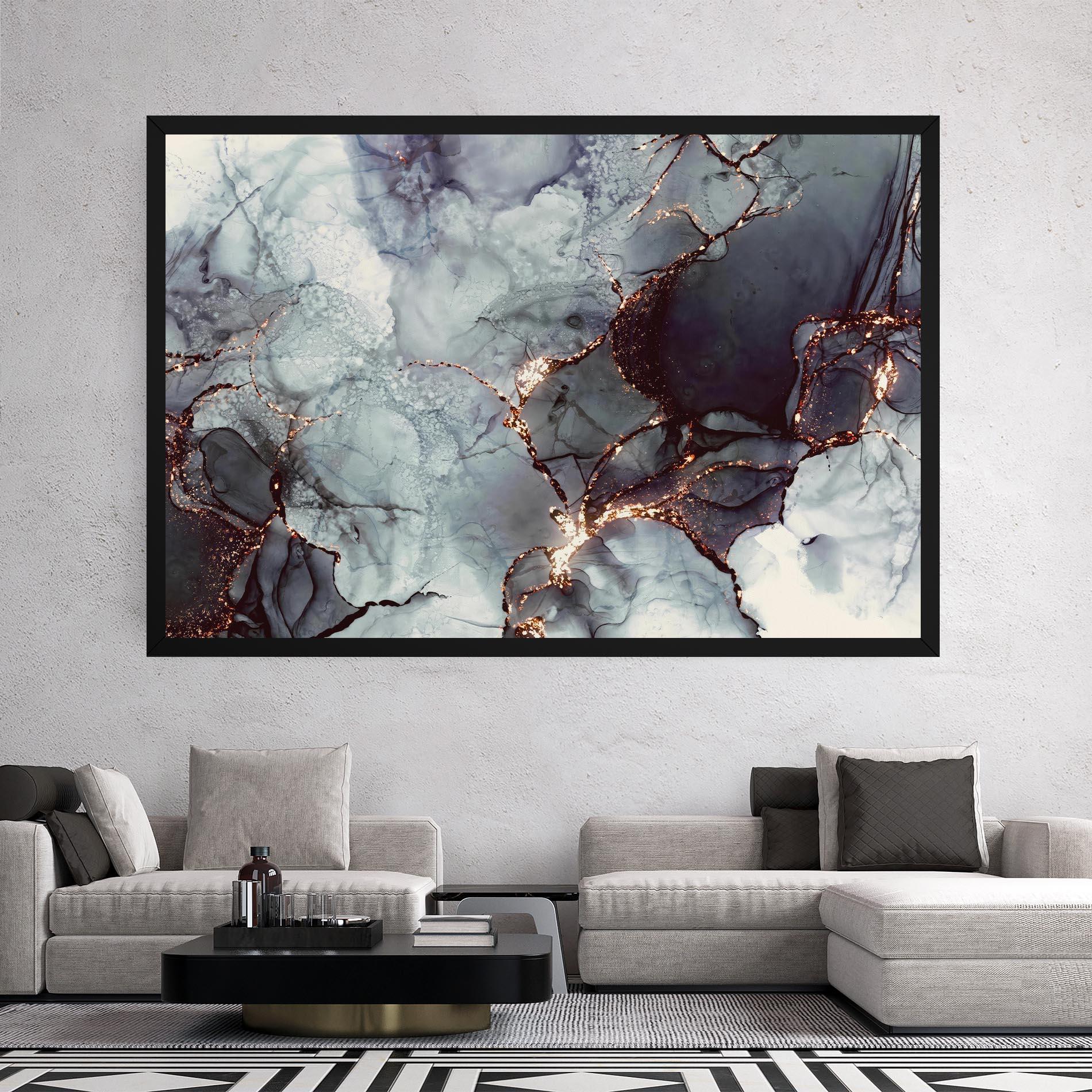 Leinwandbild Abstract Gold Path mockup 2