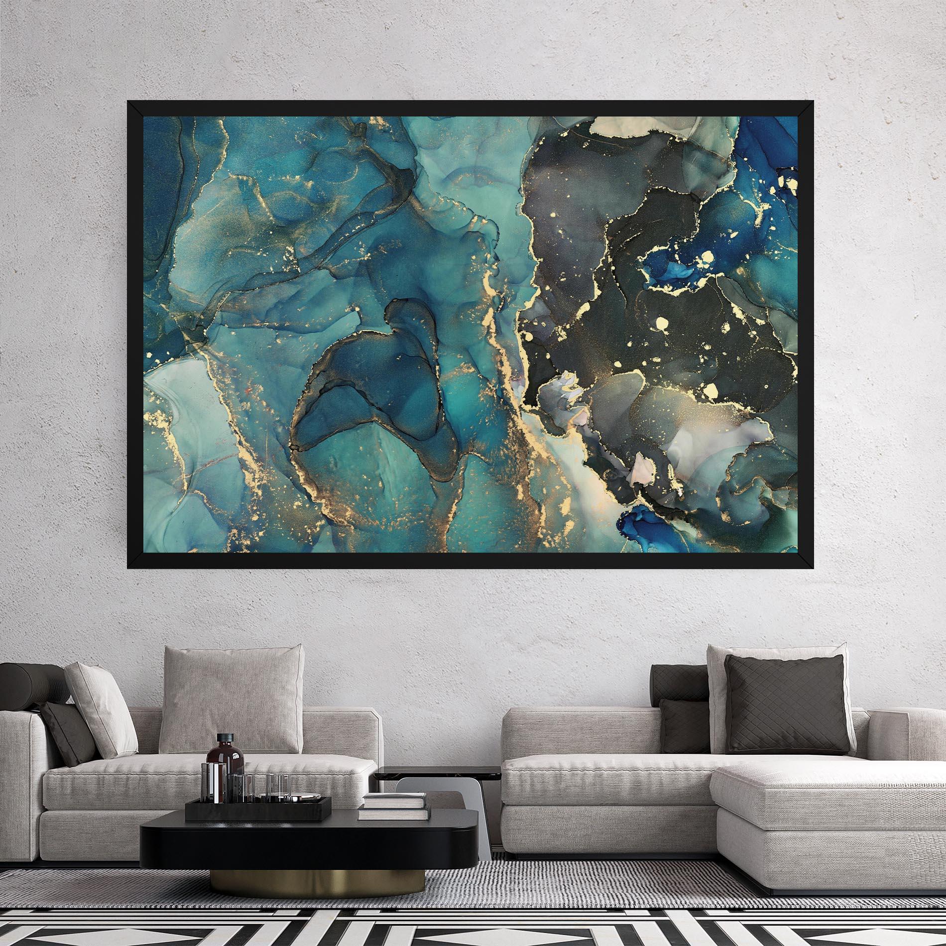 Leinwandbild Blue Marble mockup 2