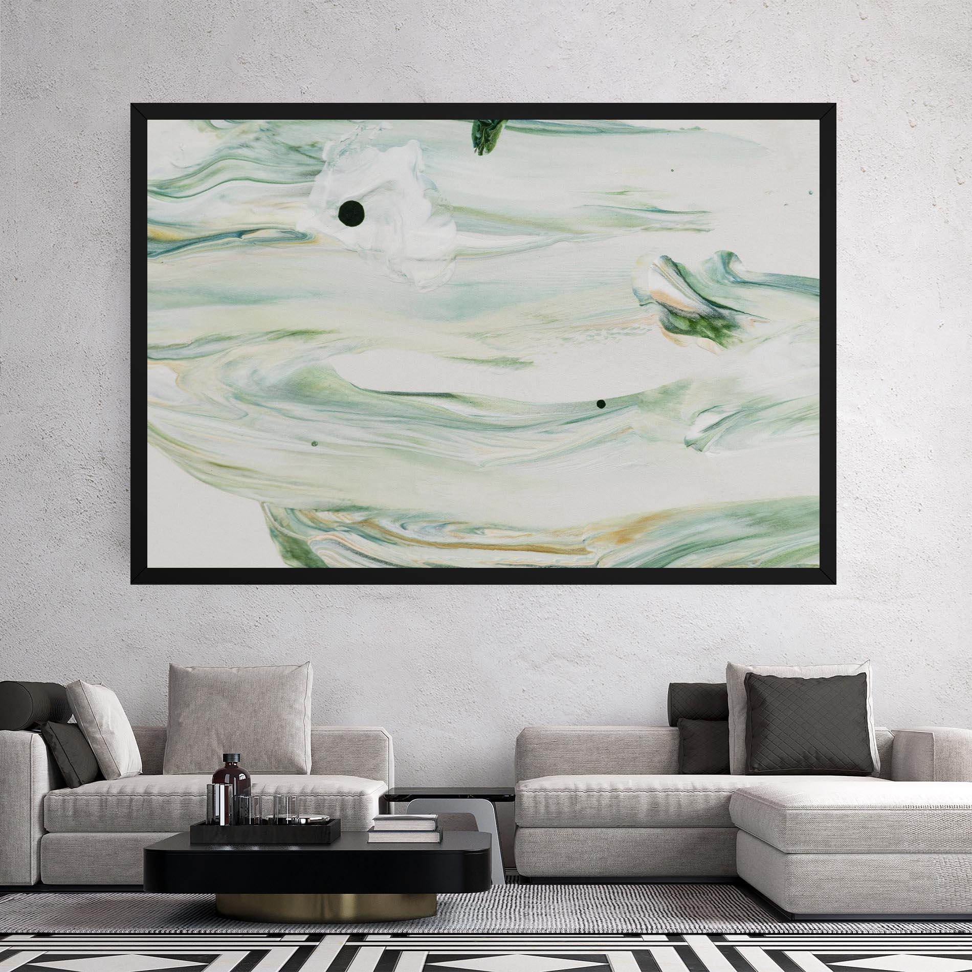 Leinwandbild Light Green Painting mockup 2