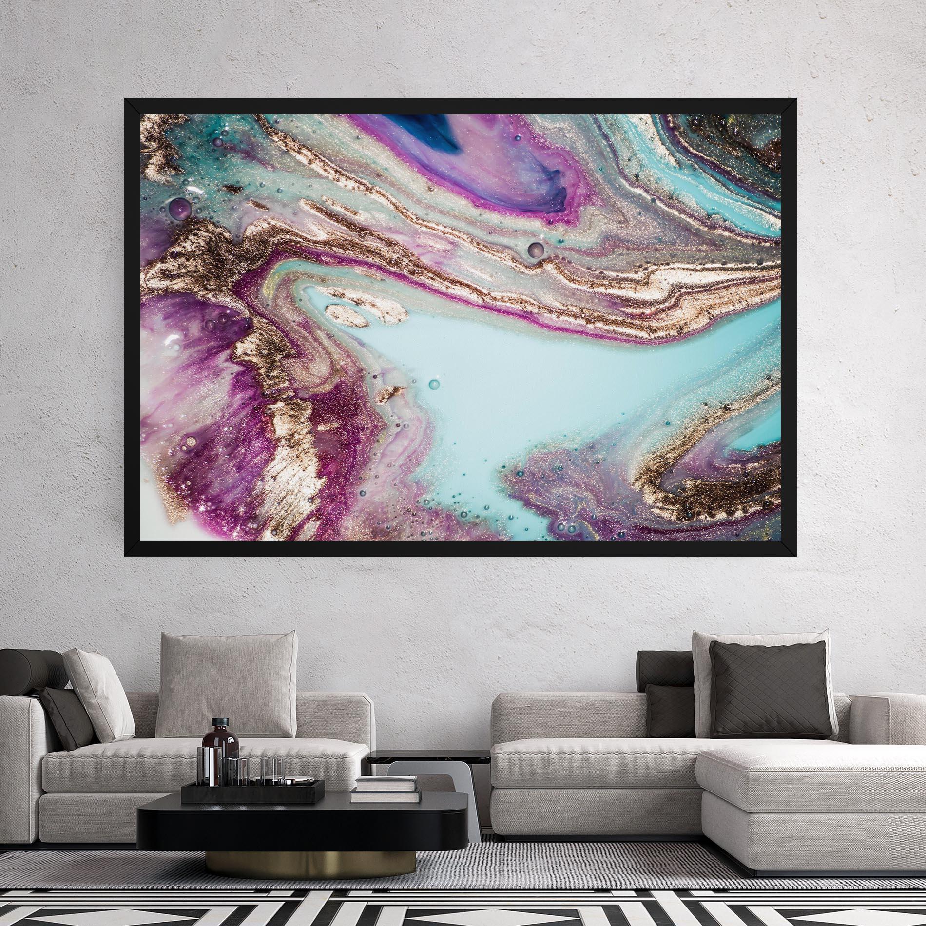 Leinwandbild Pink Marble Shades mockup 2