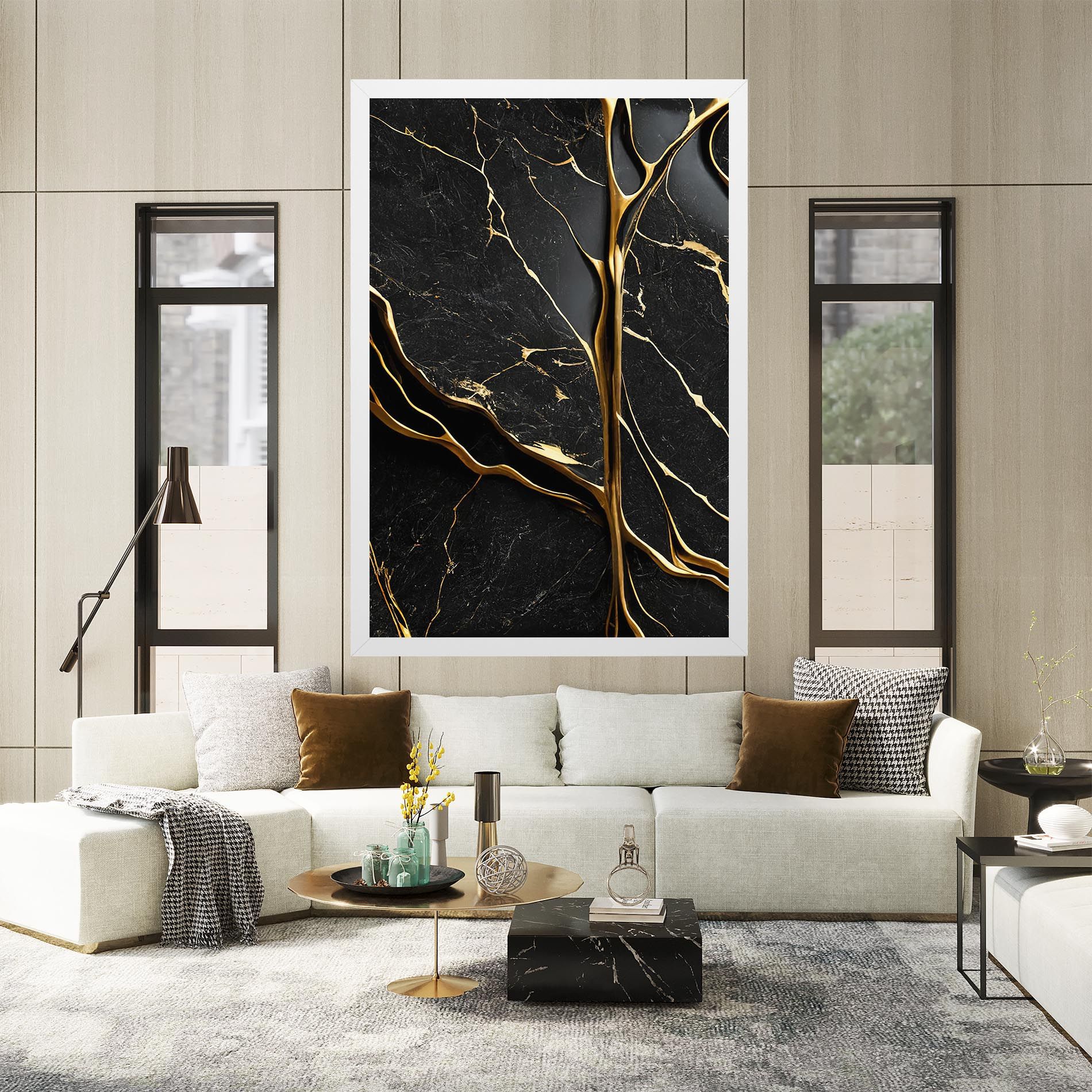 Black Square Marble mockup 2