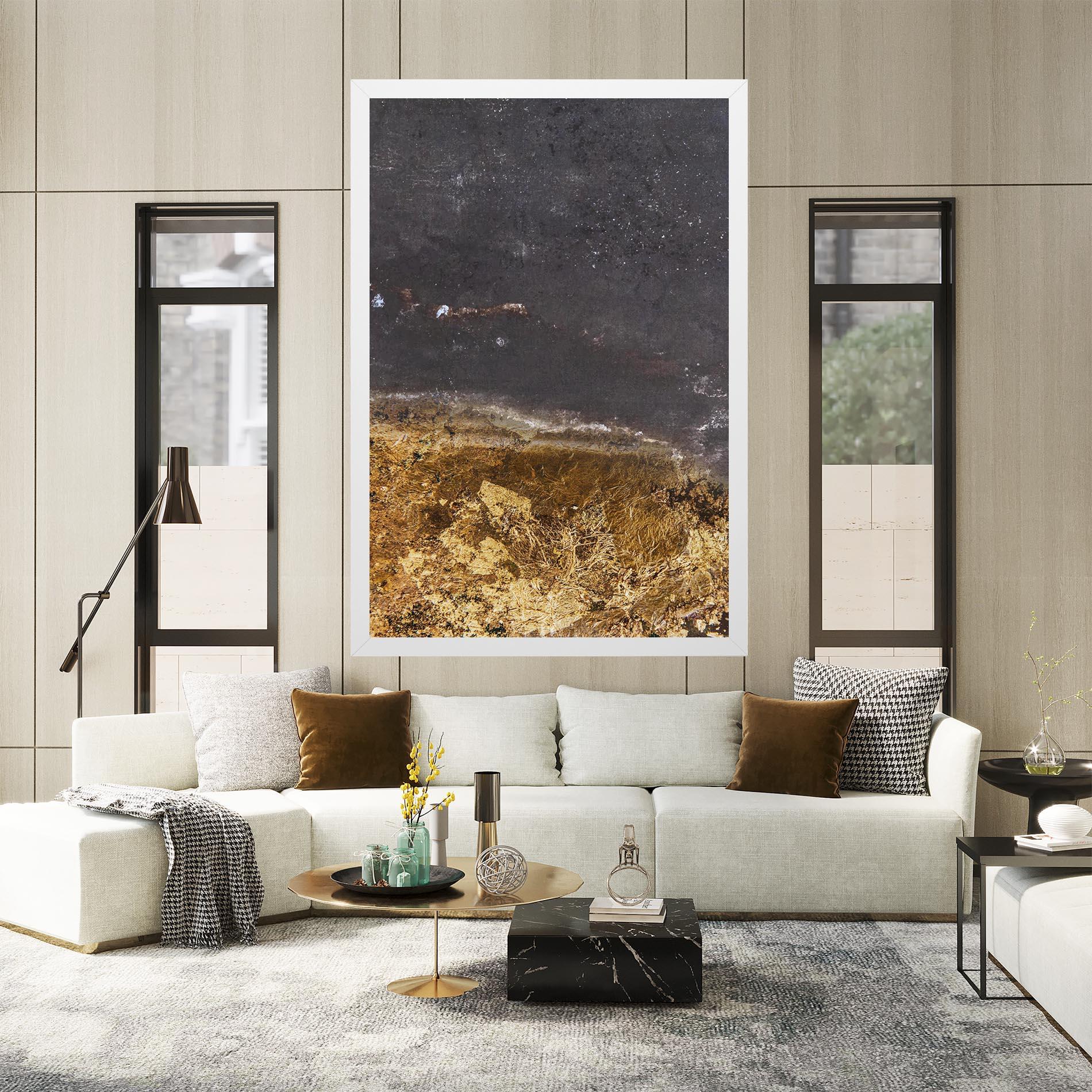 Leinwandbild Gold Dark Grey mockup 2