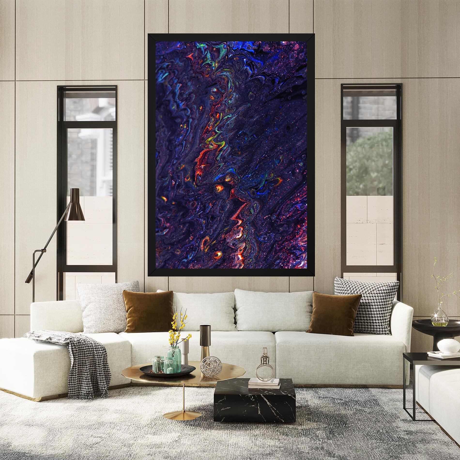 Leinwandbild Dark Purple Texture mockup 2