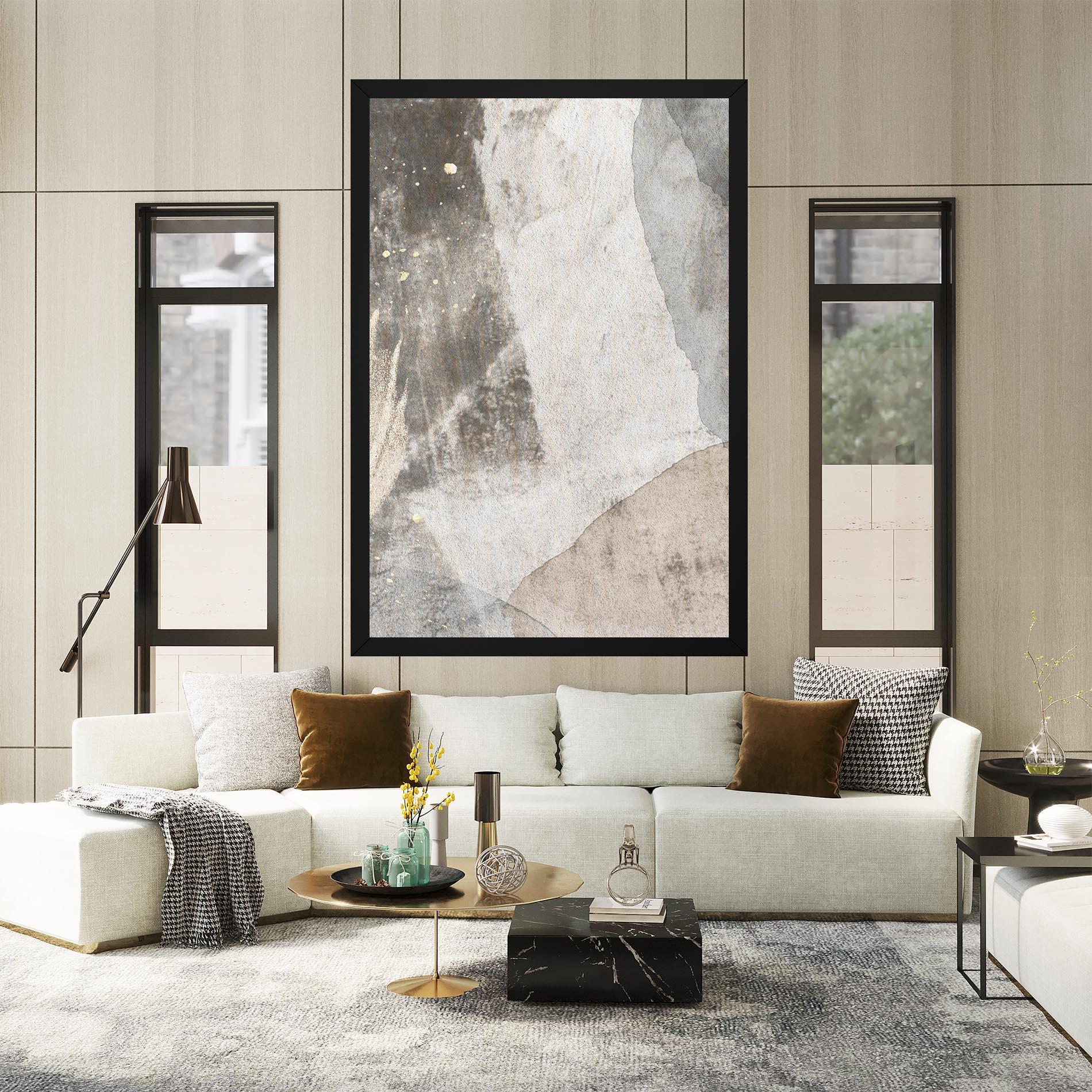 Leinwandbild Light Cream Marble mockup 2