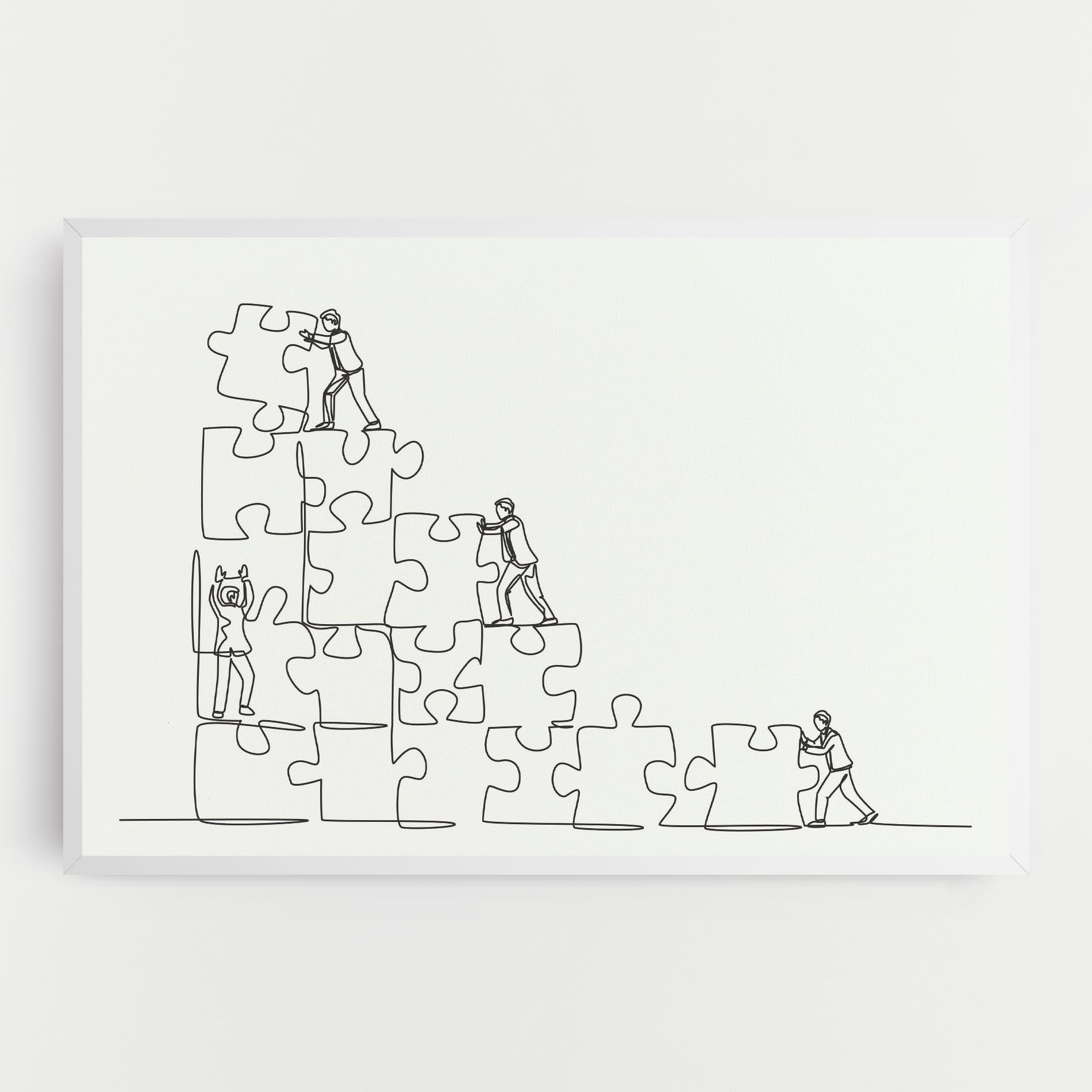 Leinwandbild Businessman Up mockup 0