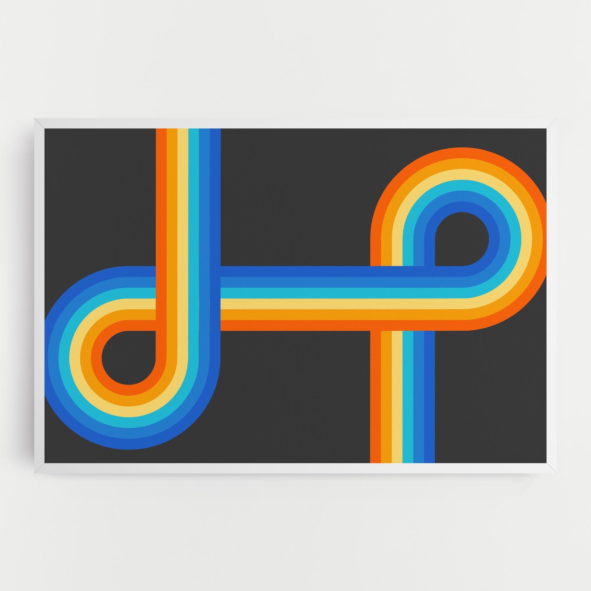 Leinwandbild Vintage Ranbow mockup 0