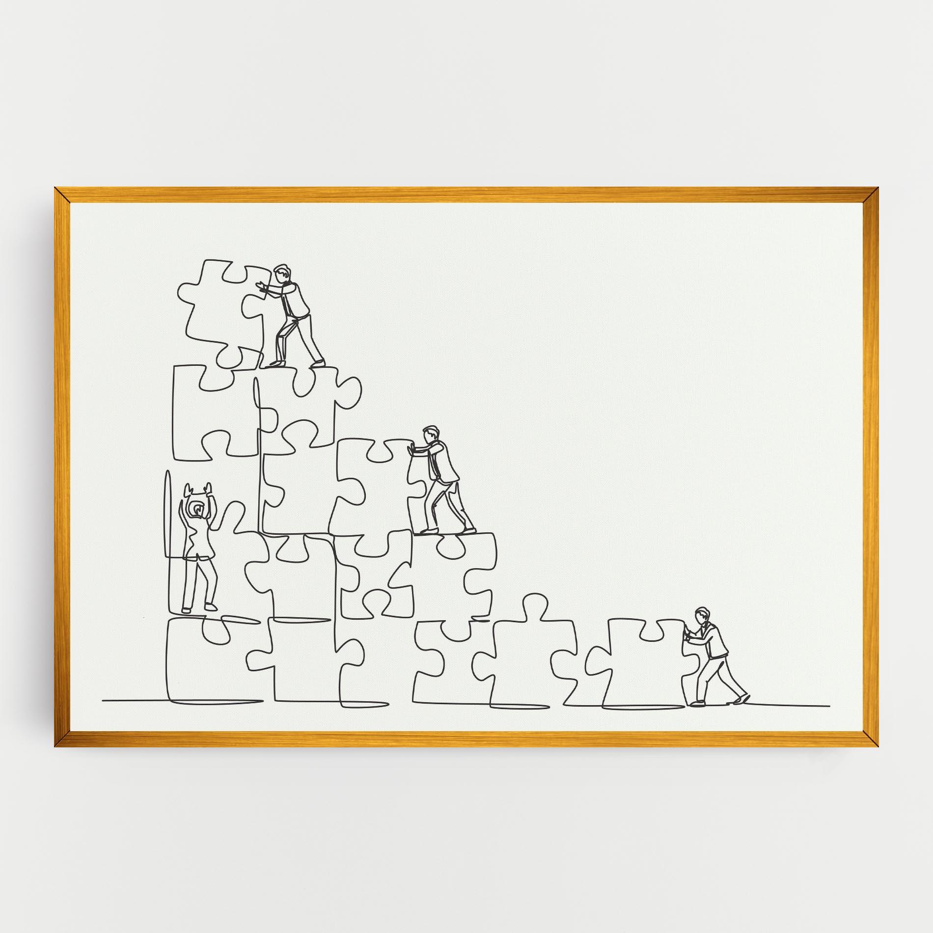 Leinwandbild Businessman Up mockup 0