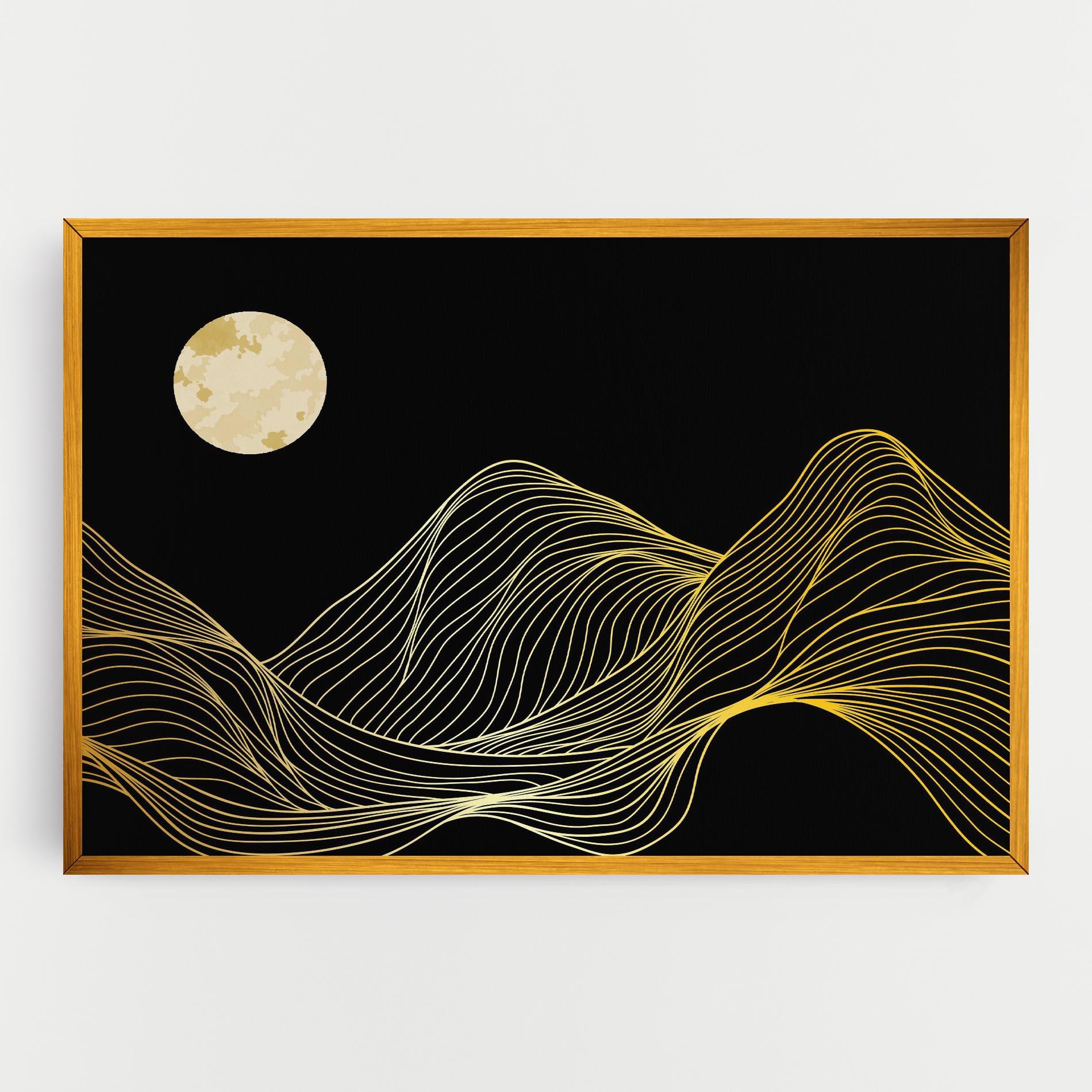 Leinwandbild Gold Moon mockup 0