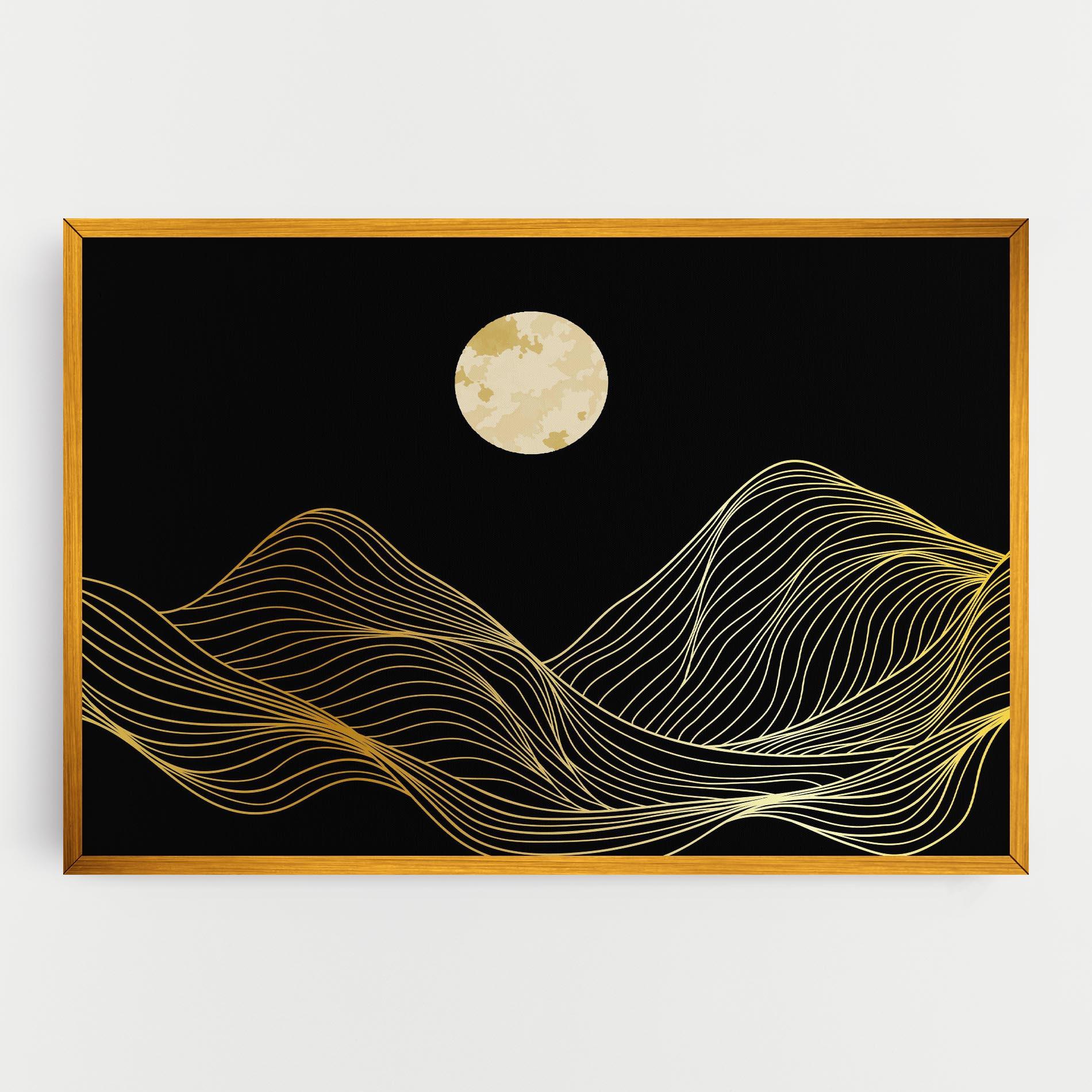 Leinwandbild Golden Moon mockup 0