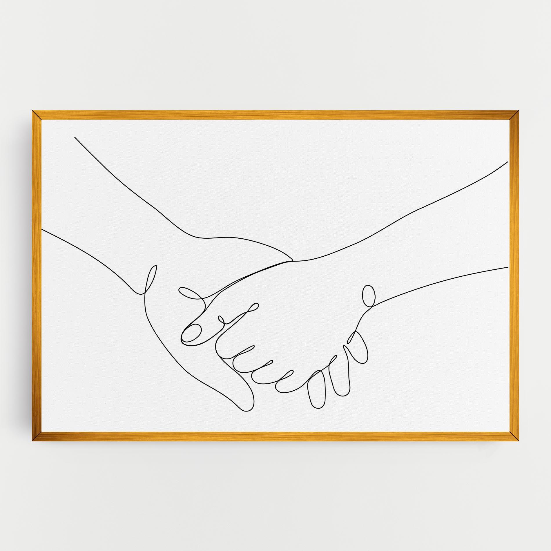 Leinwandbild Minimalistic Hands mockup 0