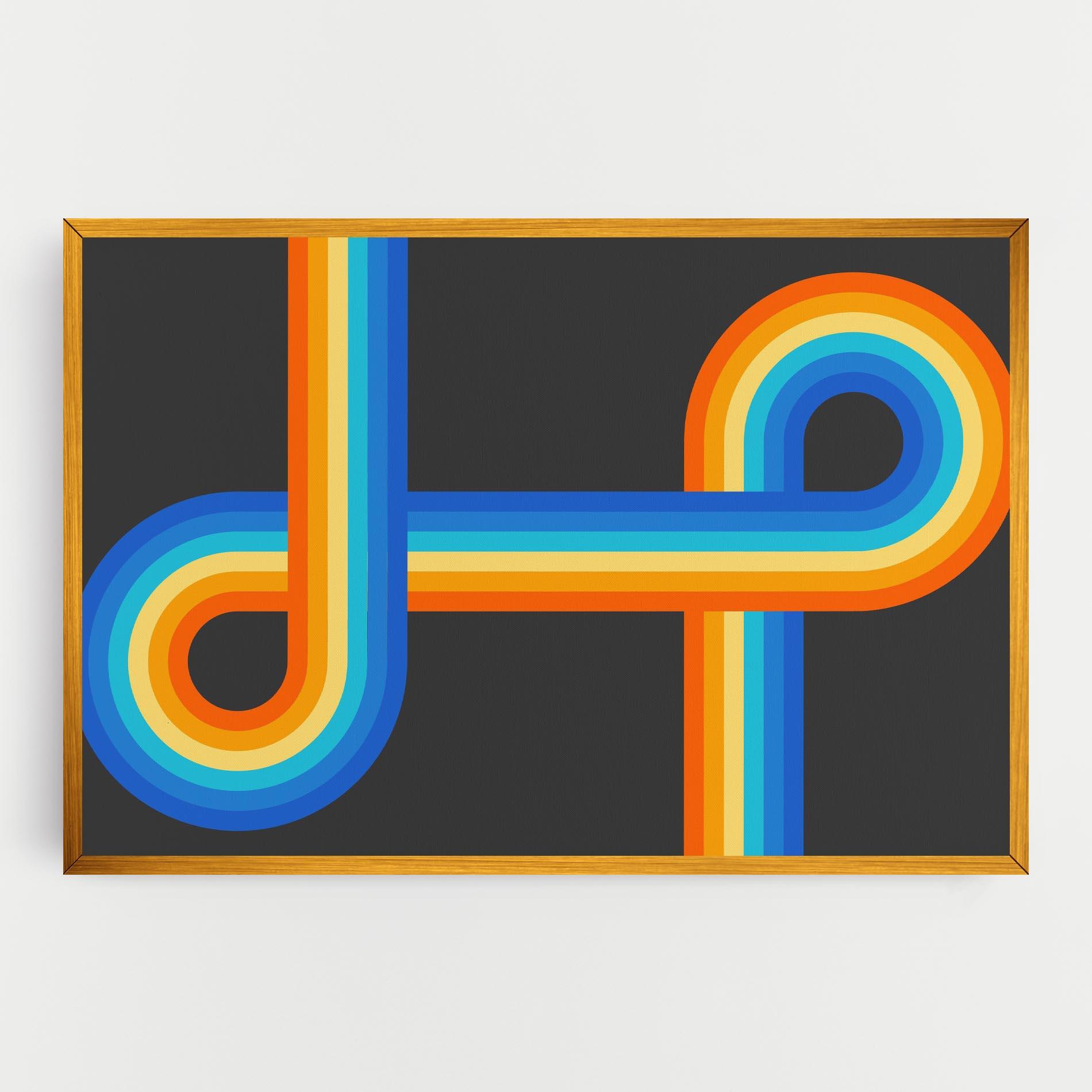 Leinwandbild Vintage Ranbow mockup 0