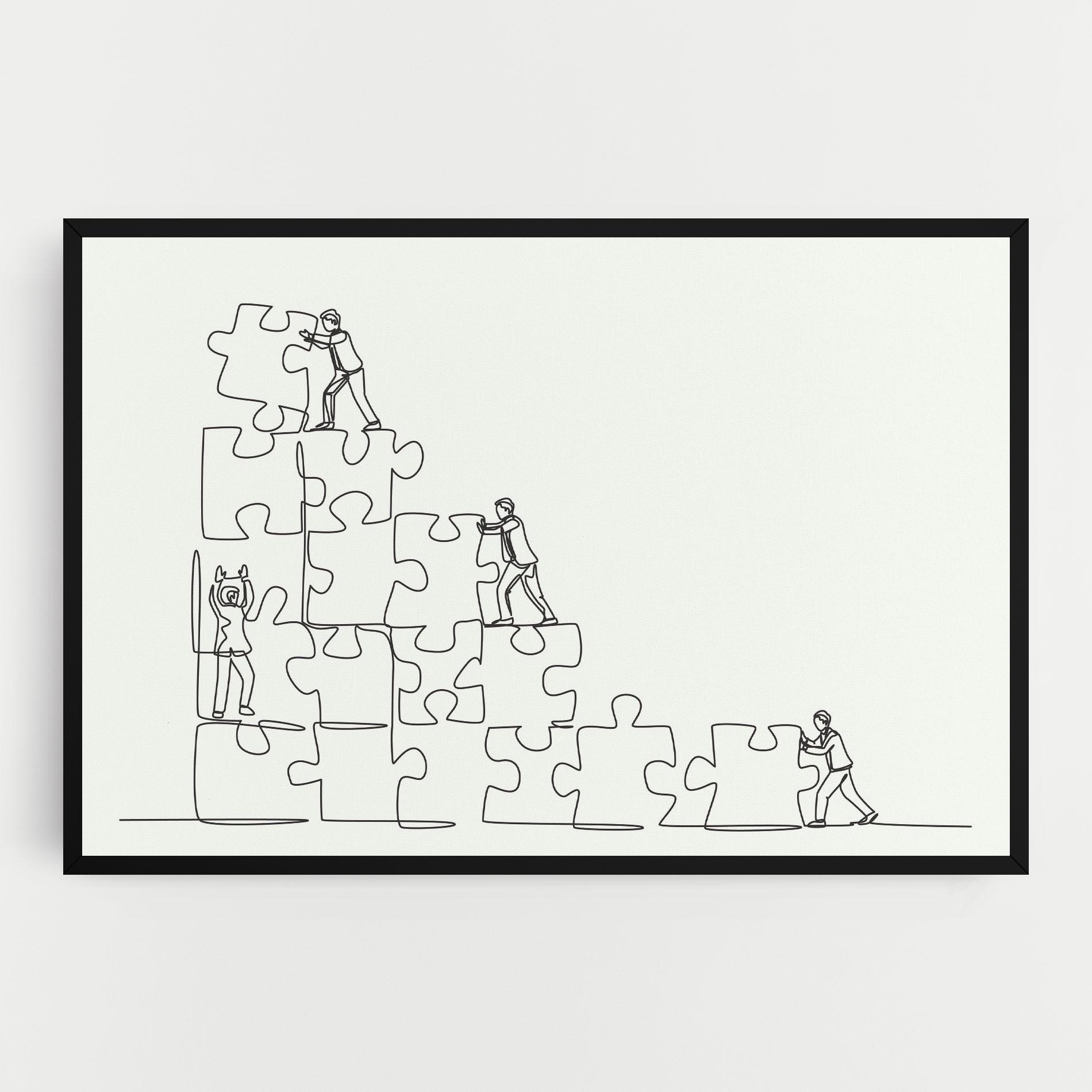 Leinwandbild Businessman Up mockup 0