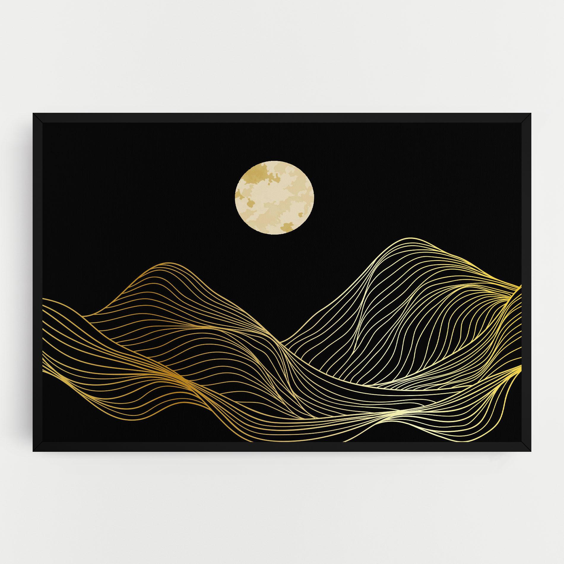 Leinwandbild Golden Moon mockup 0