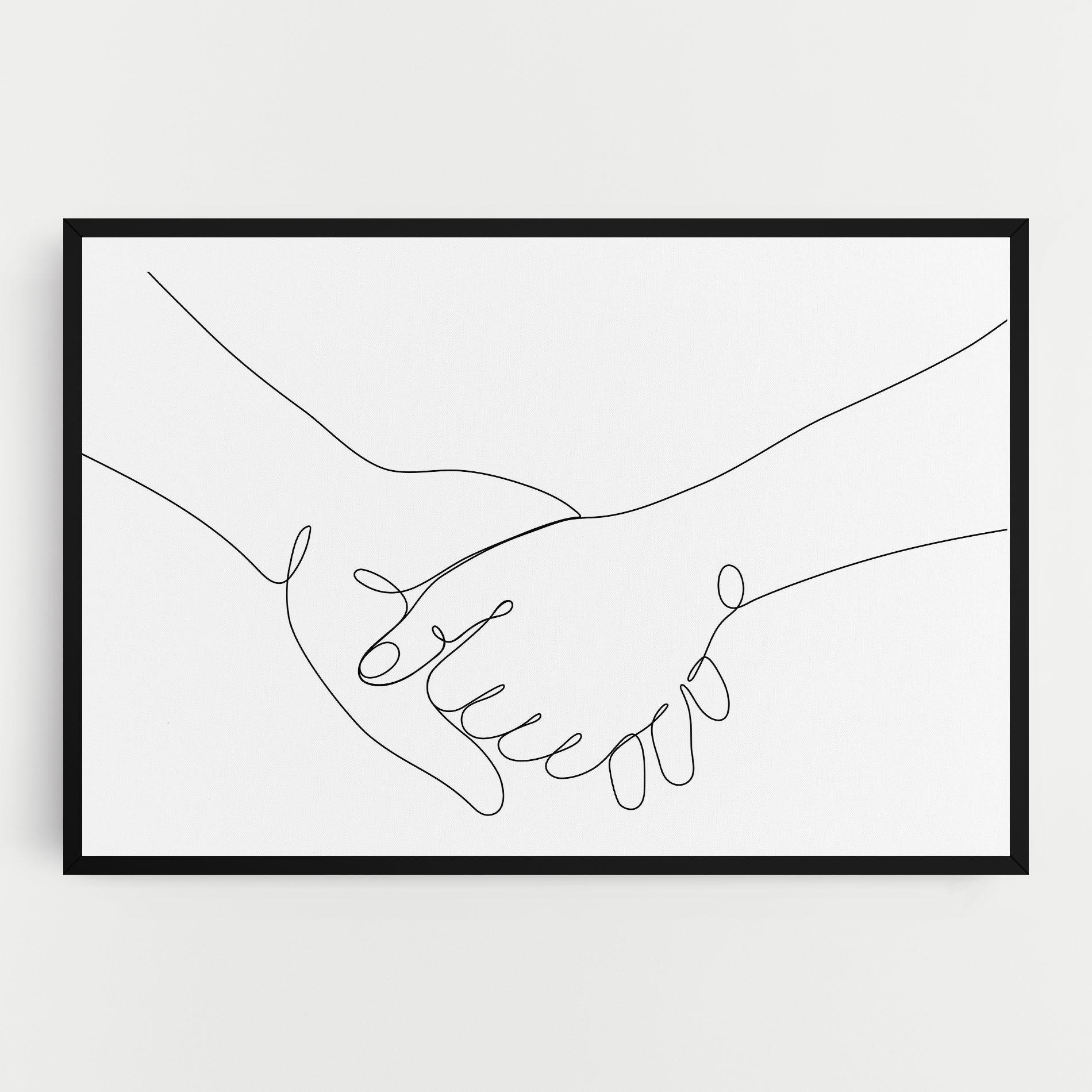 Leinwandbild Minimalistic Hands mockup 0