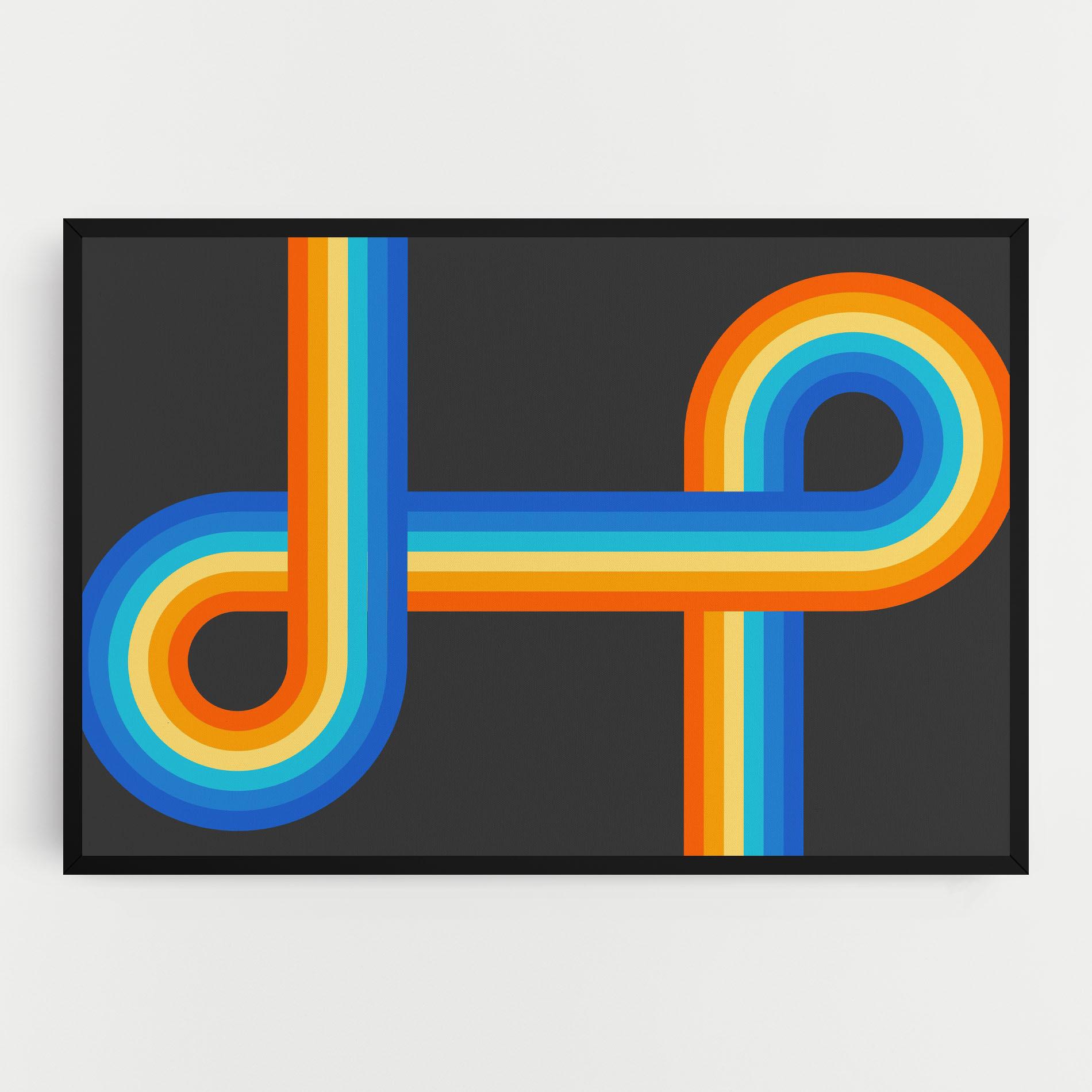 Leinwandbild Vintage Ranbow mockup 0