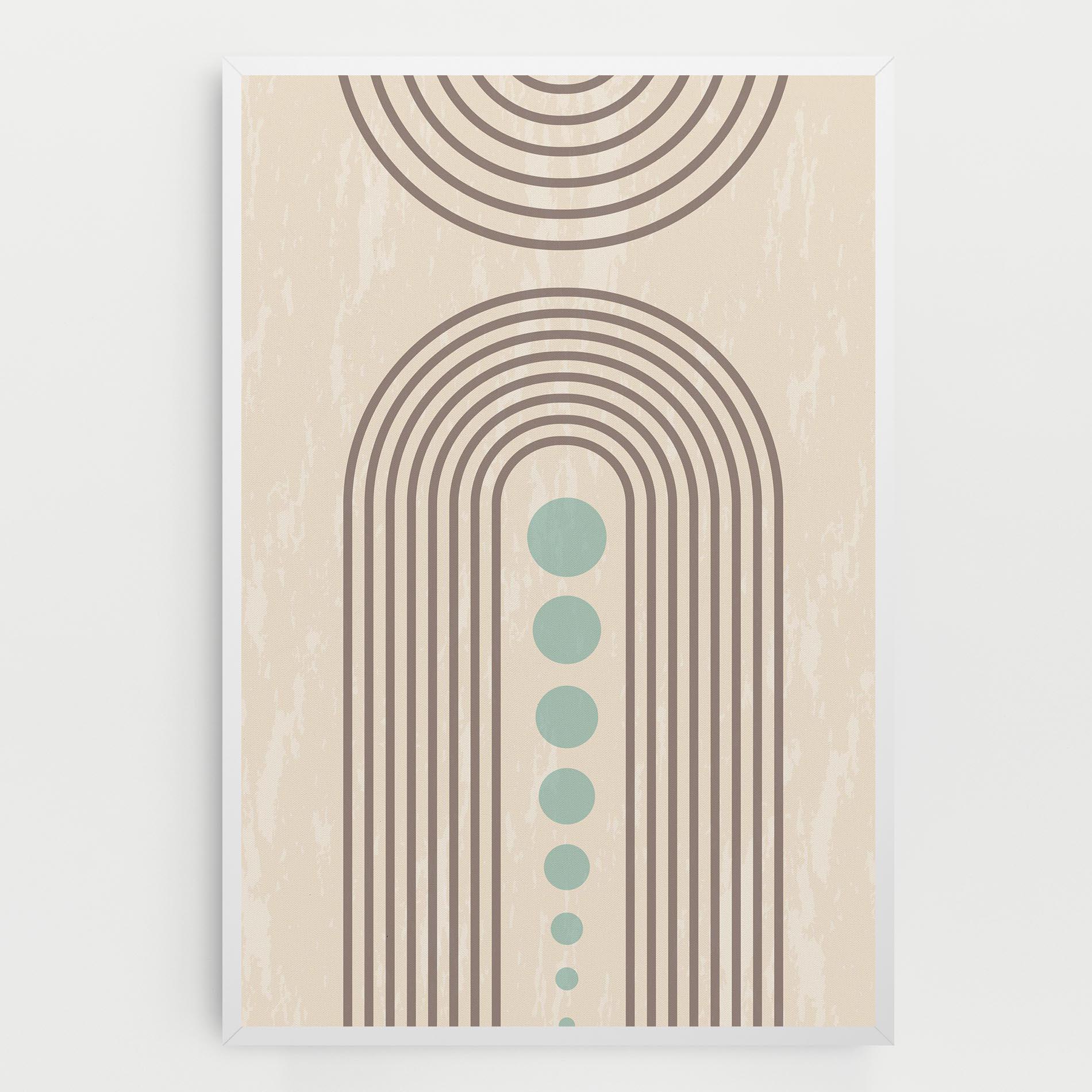 Leinwandbild Cream Blue Circles mockup 0