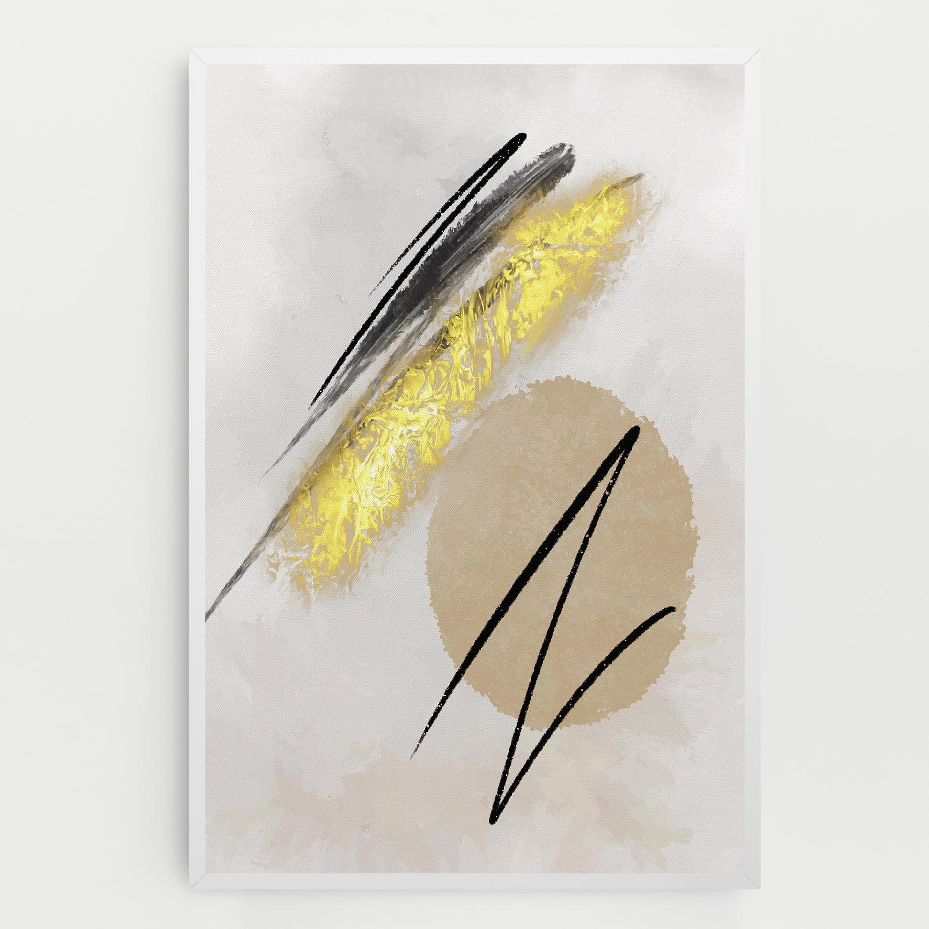 Leinwandbild Gold Brush mockup 0
