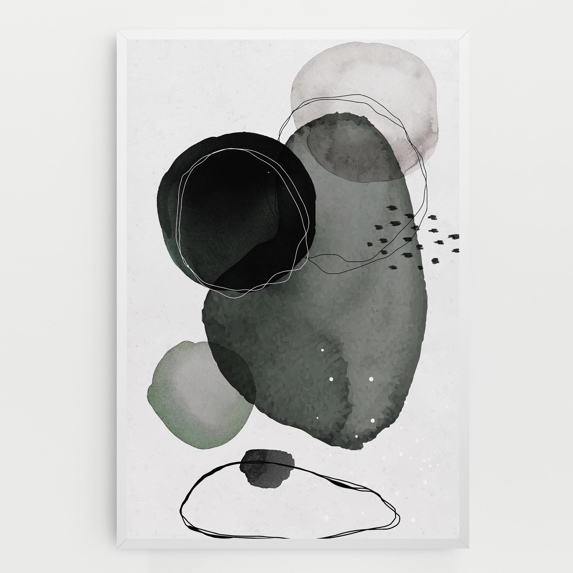 Leinwandbild Green Watercolor mockup 0