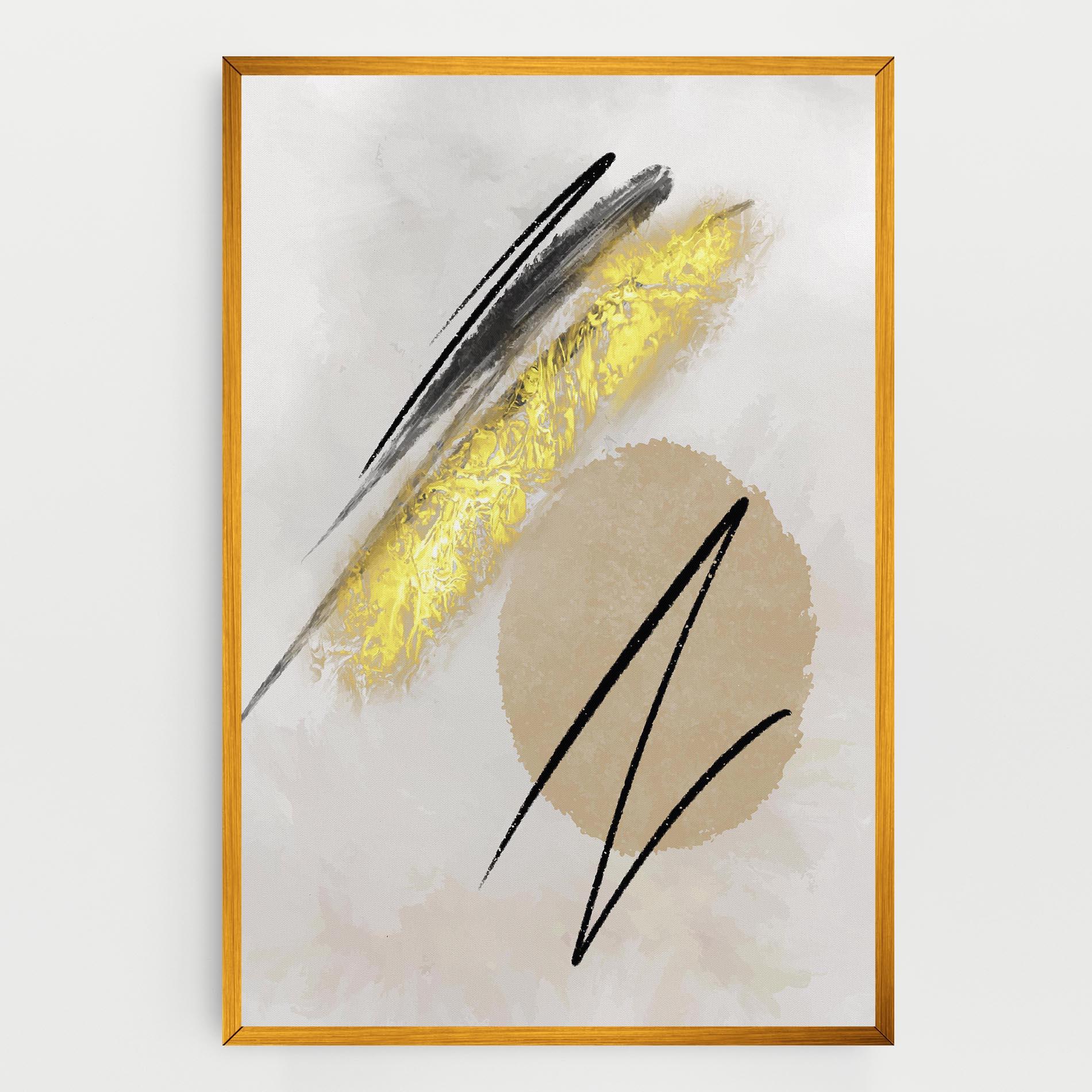 Leinwandbild Gold Brush mockup 0
