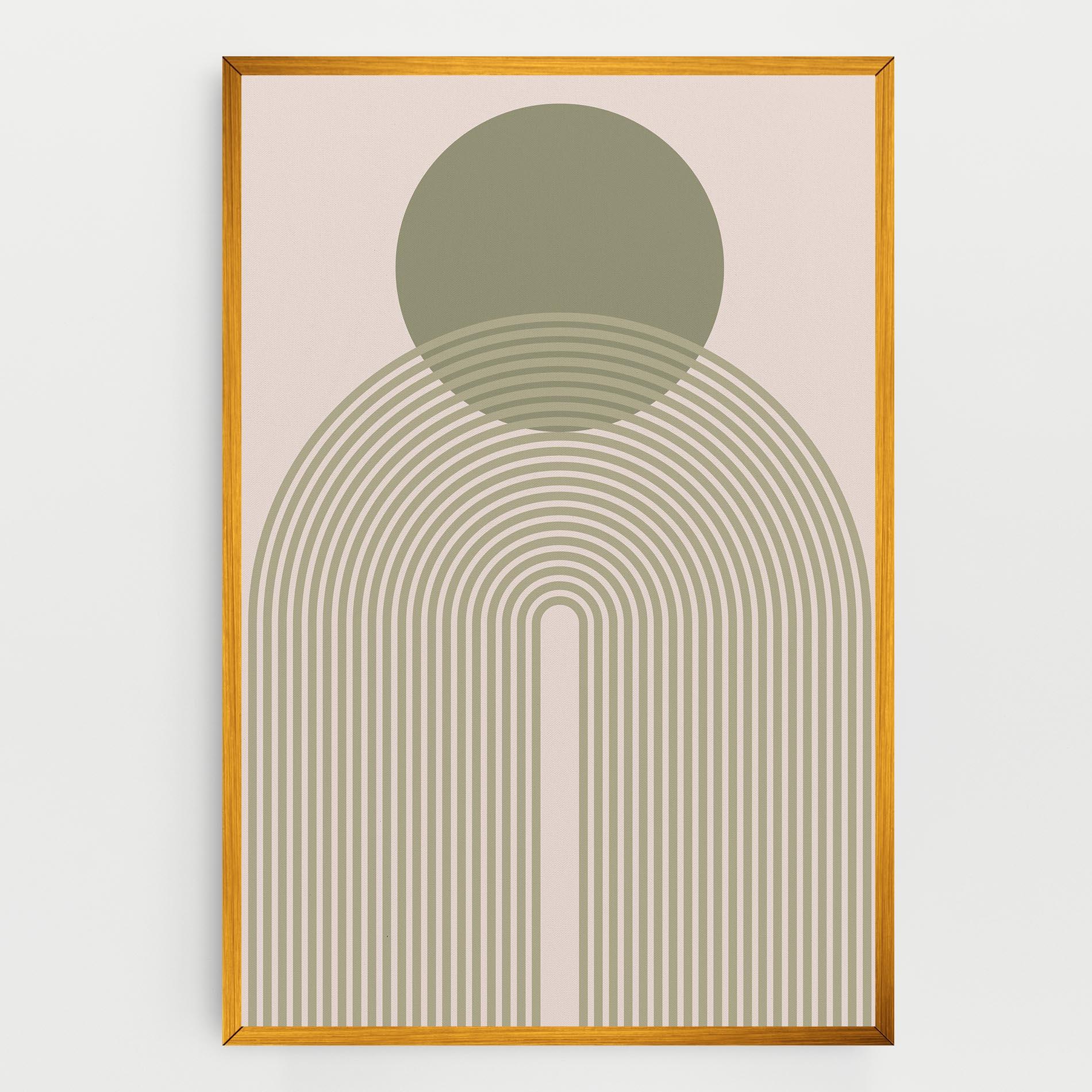 Leinwandbild Green Circle Lines mockup 0