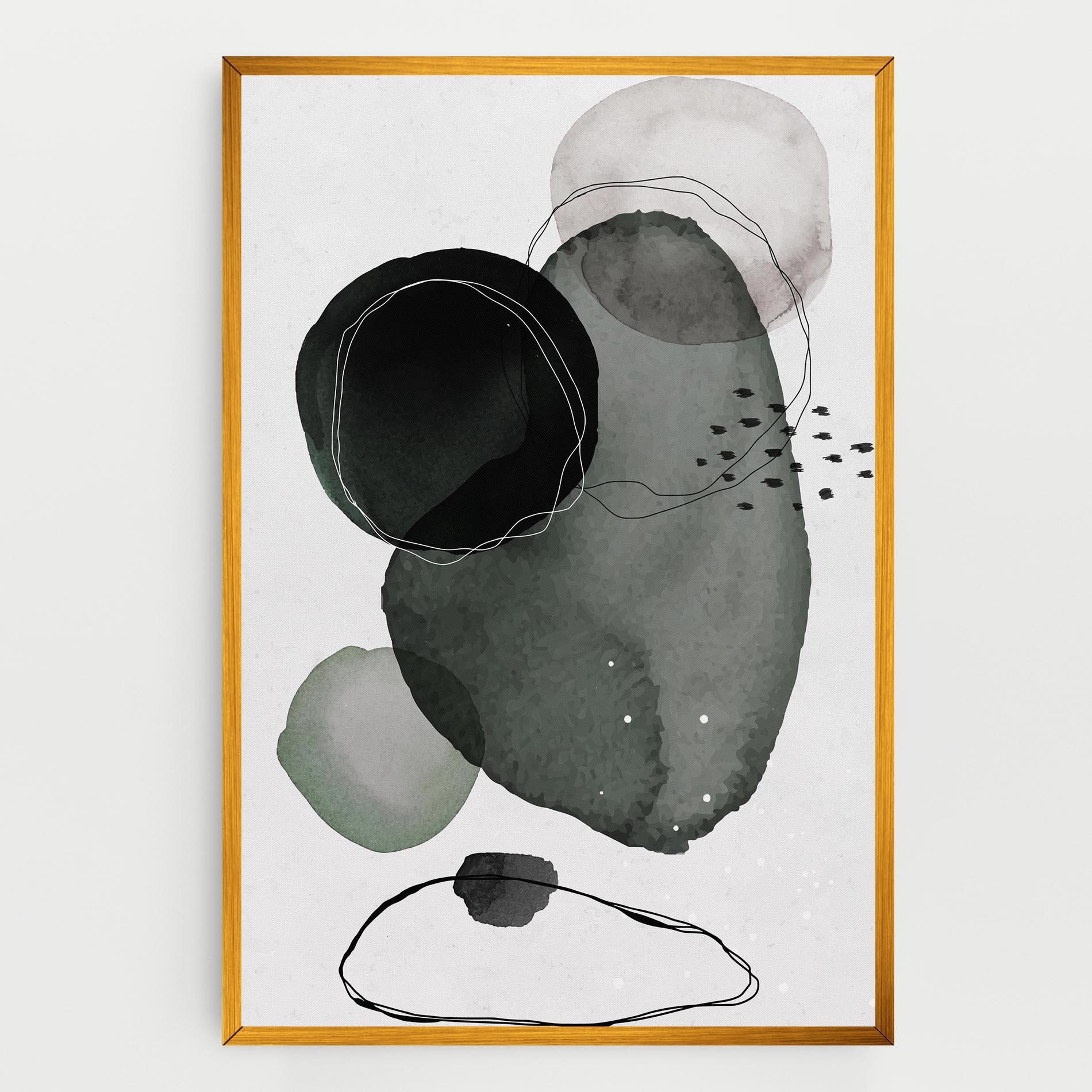 Leinwandbild Green Watercolor mockup 0