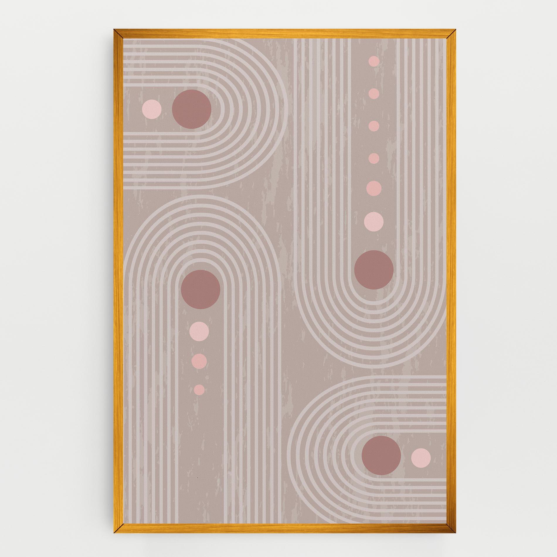 Leinwandbild Pink Circle On Cream mockup 0