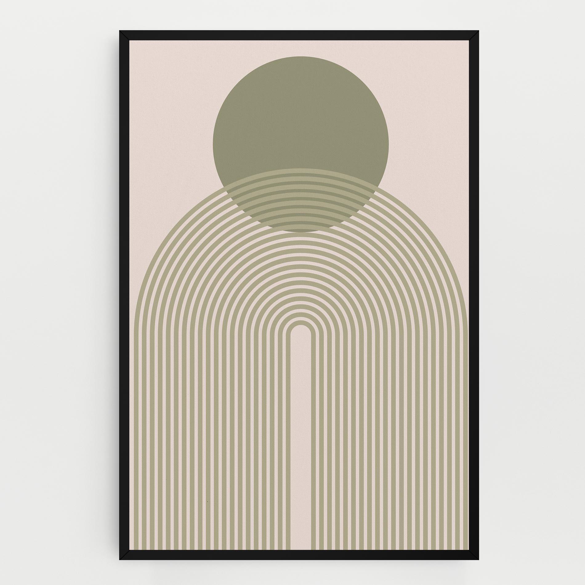 Leinwandbild Green Circle Lines mockup 0