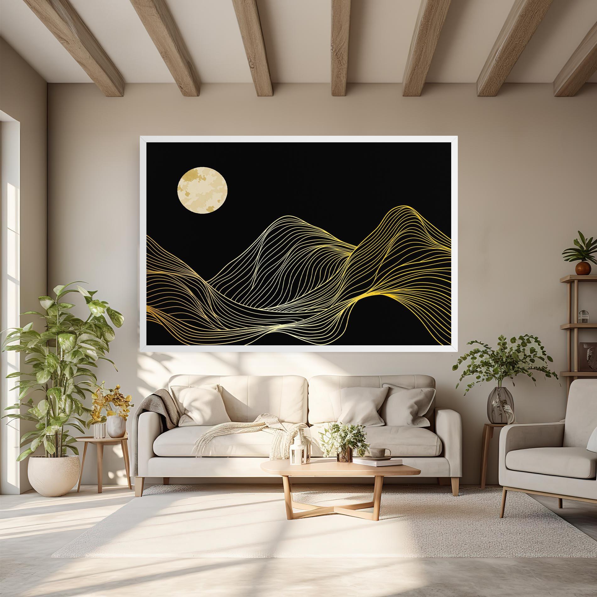 Leinwandbild Gold Moon mockup 6