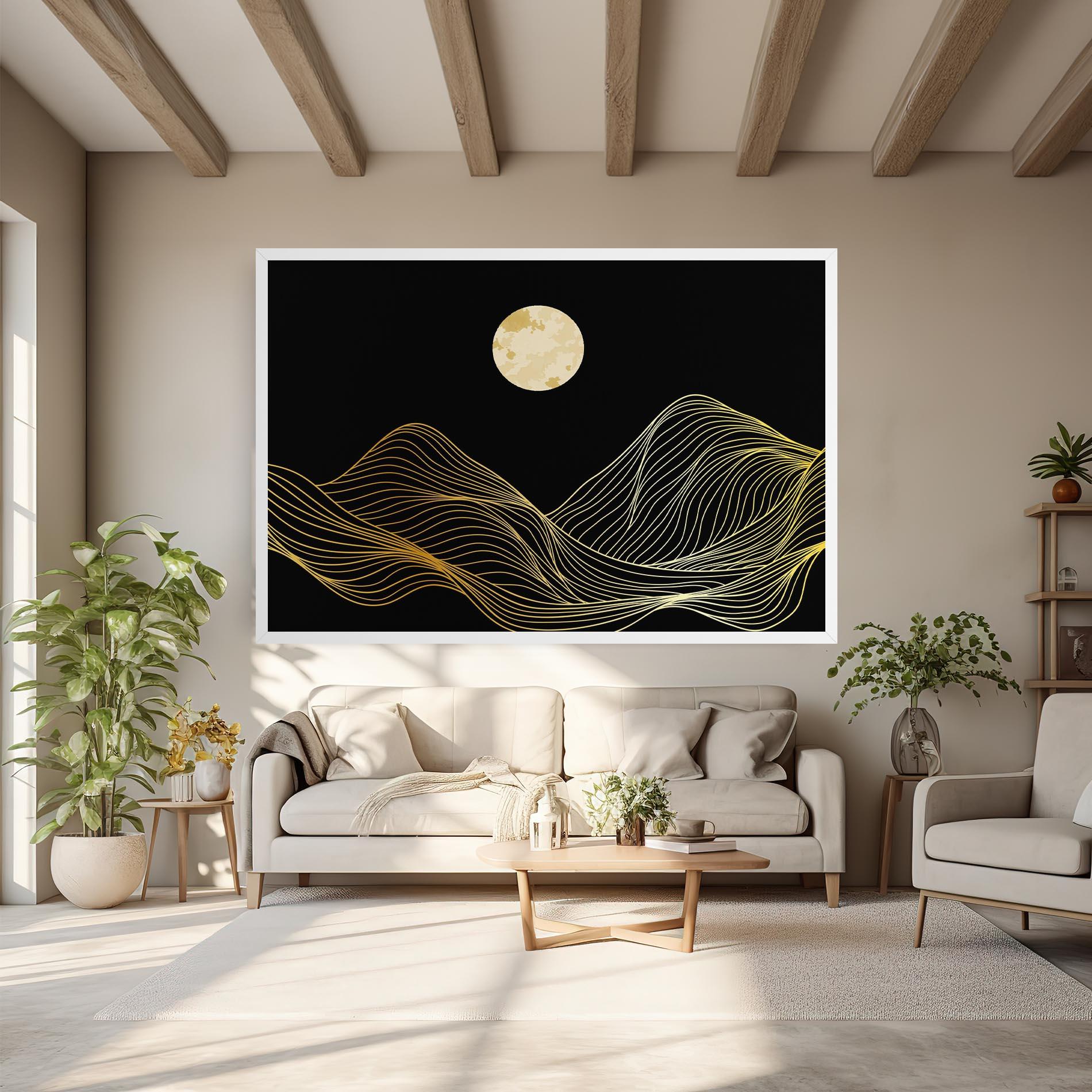 Leinwandbild Golden Moon mockup 6