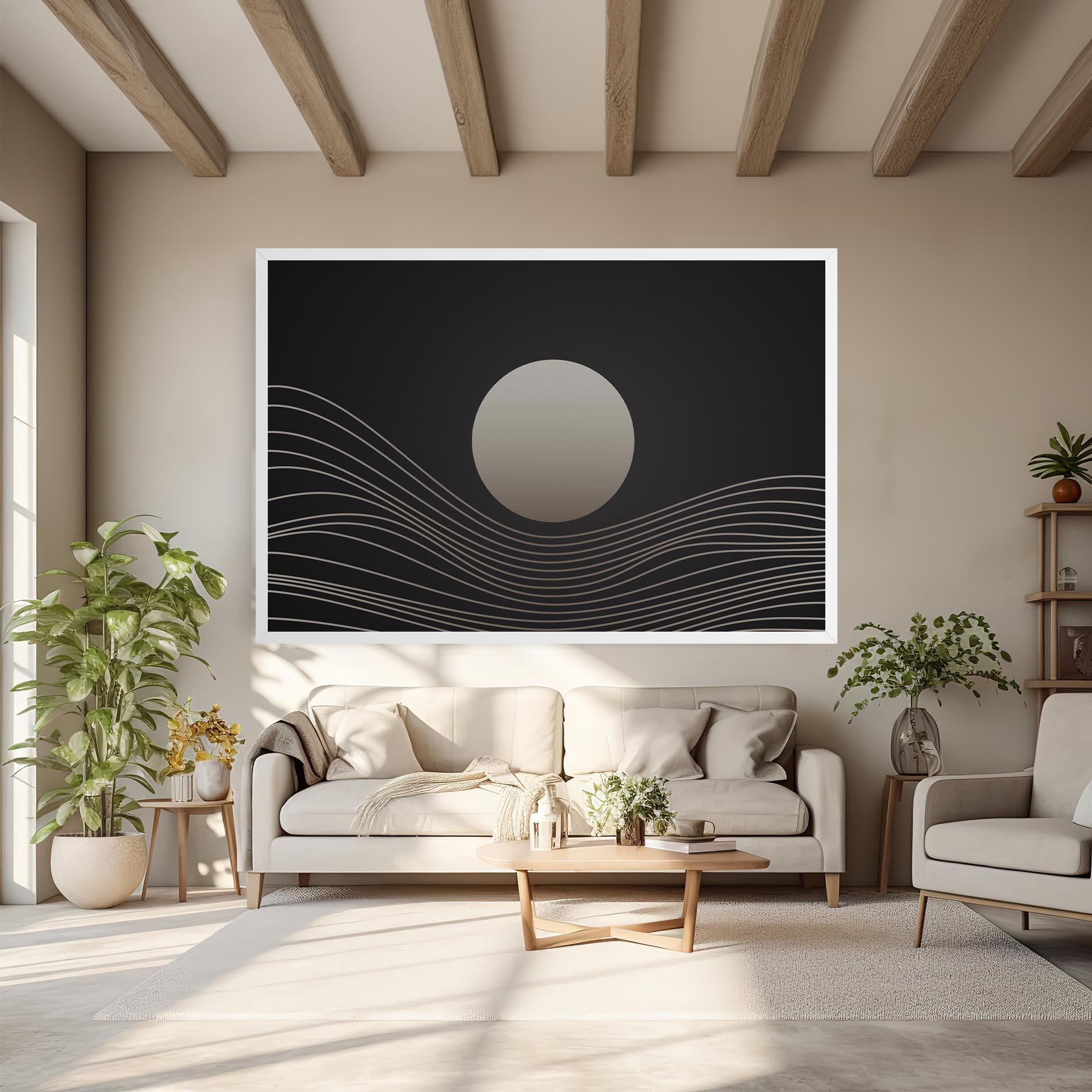 Leinwandbild Grey Moon mockup 6