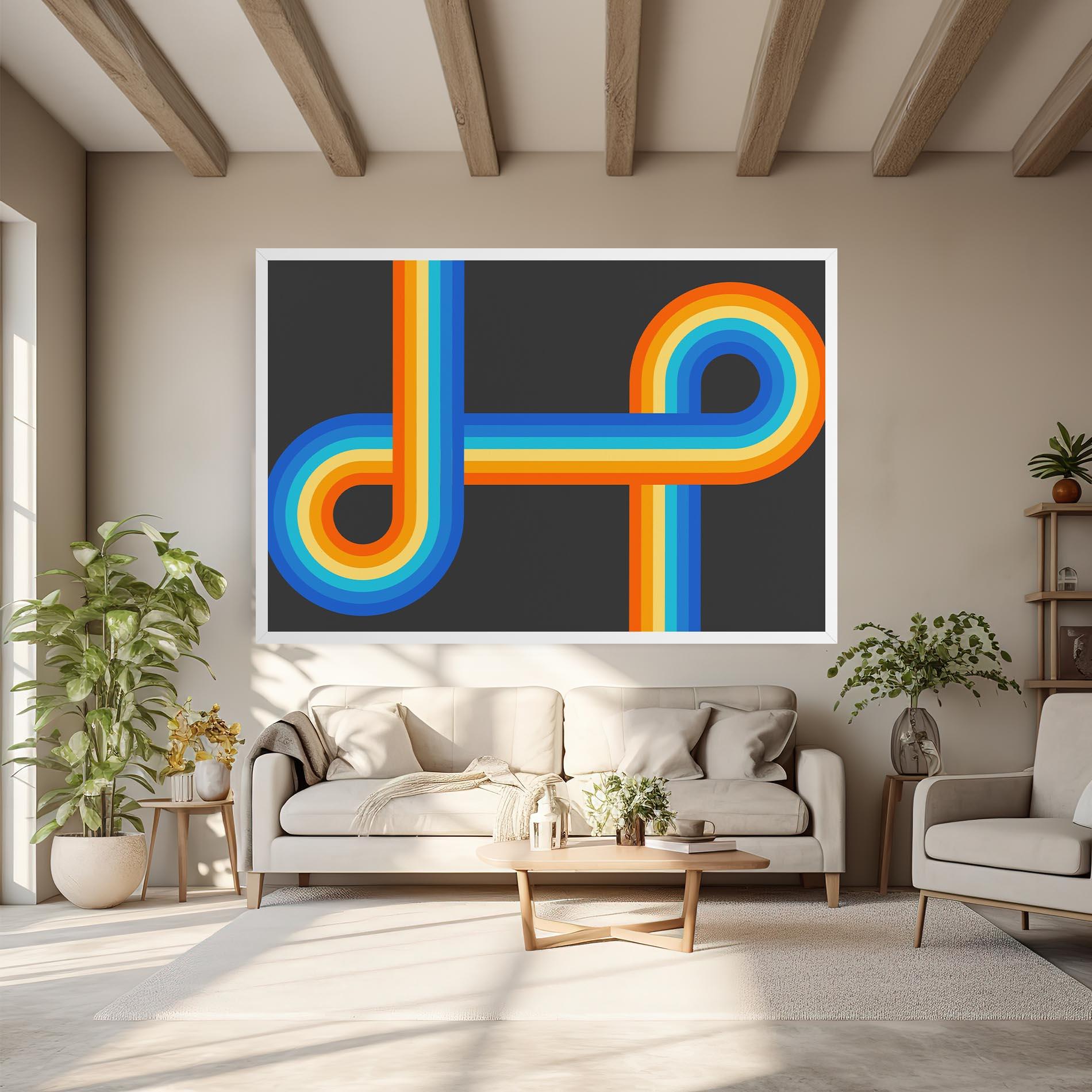 Leinwandbild Vintage Ranbow mockup 6