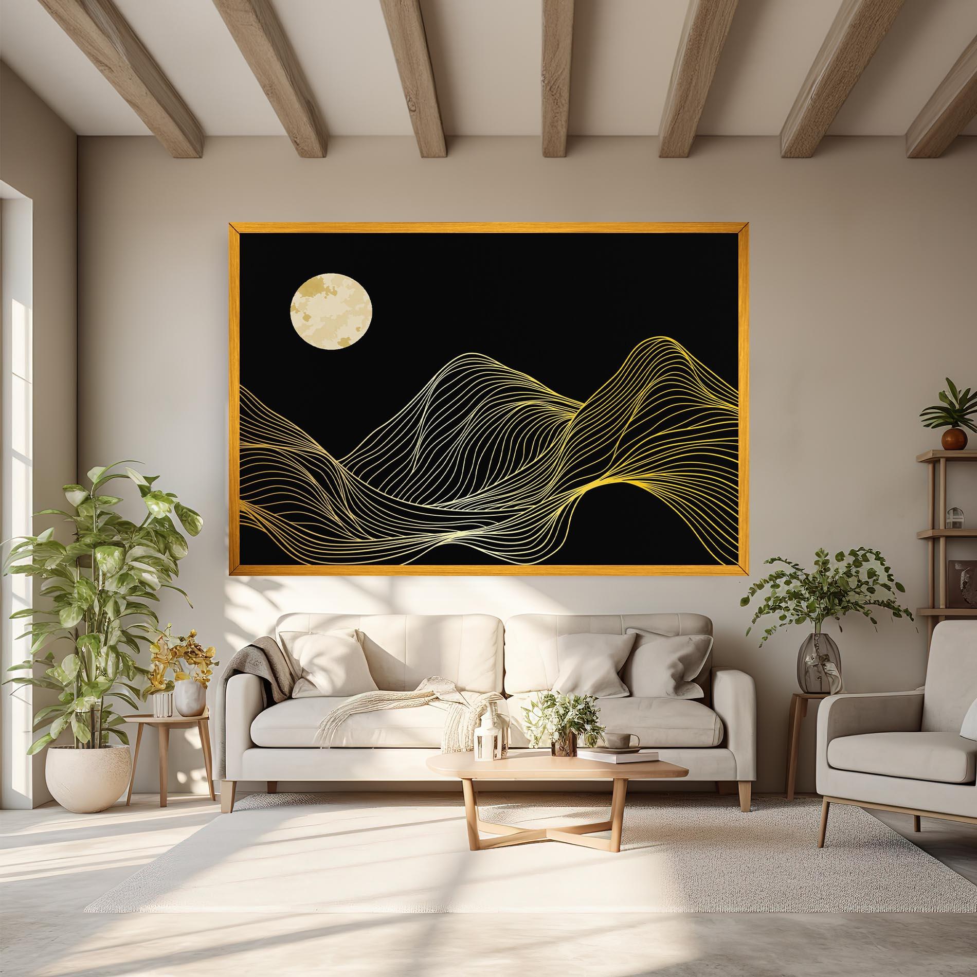 Leinwandbild Gold Moon mockup 6