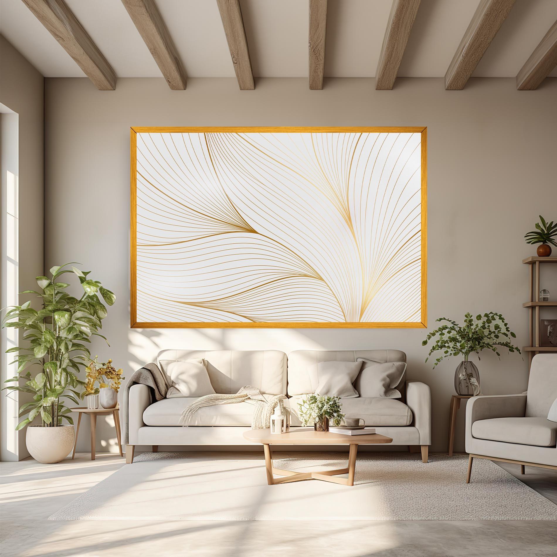 Leinwandbild Gold Wave mockup 6