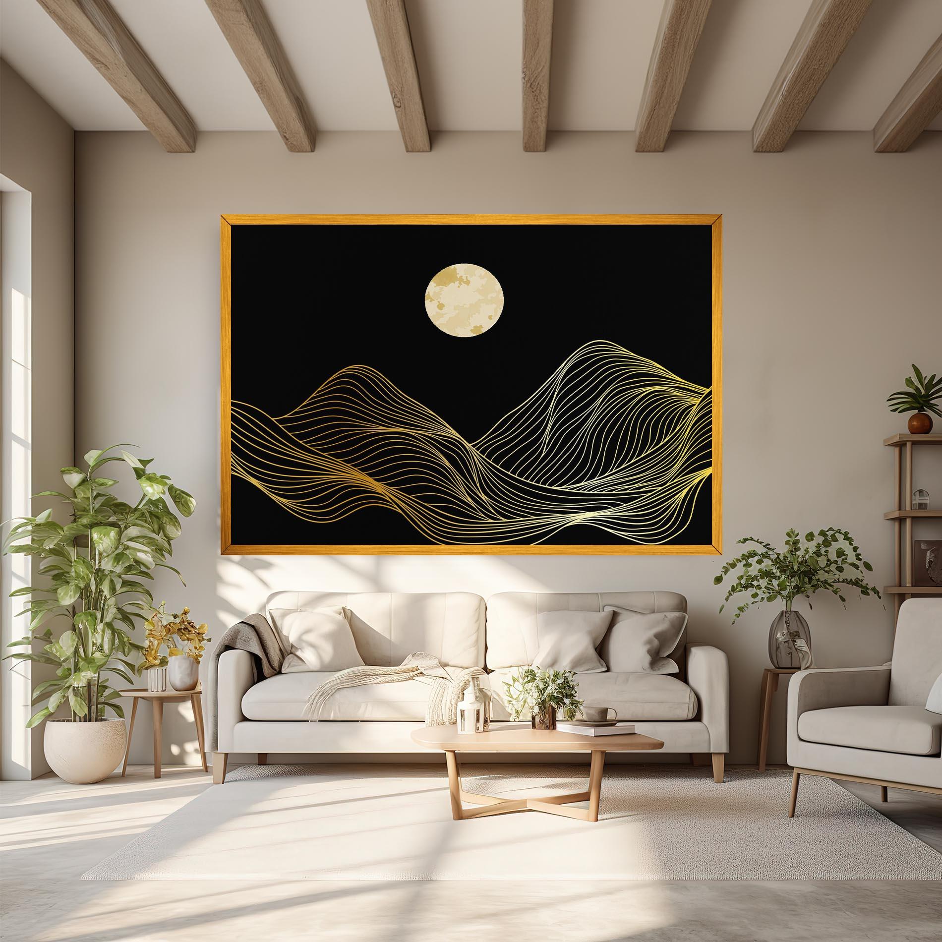 Leinwandbild Golden Moon mockup 6