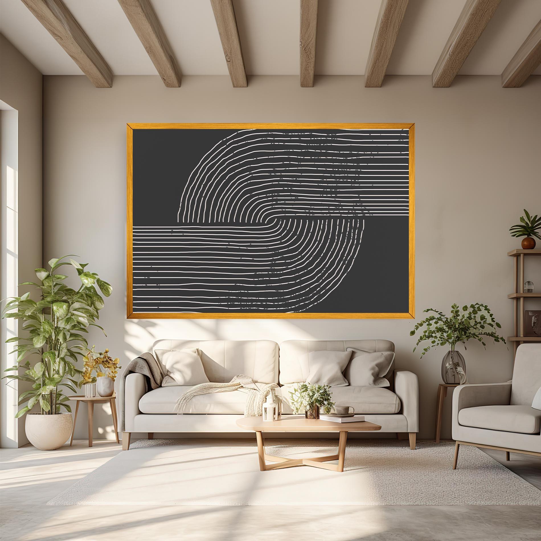 Leinwandbild Minimalist Circle mockup 6