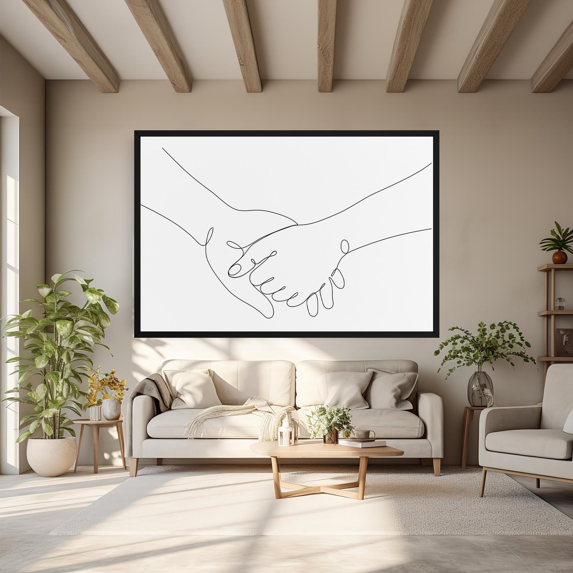 Leinwandbild Minimalistic Hands mockup 6