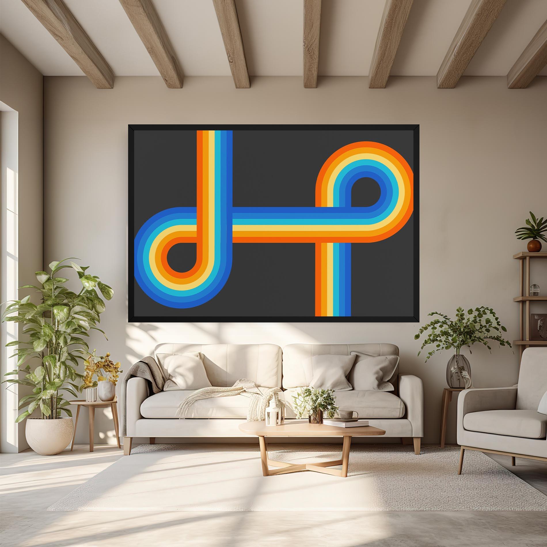 Leinwandbild Vintage Ranbow mockup 6