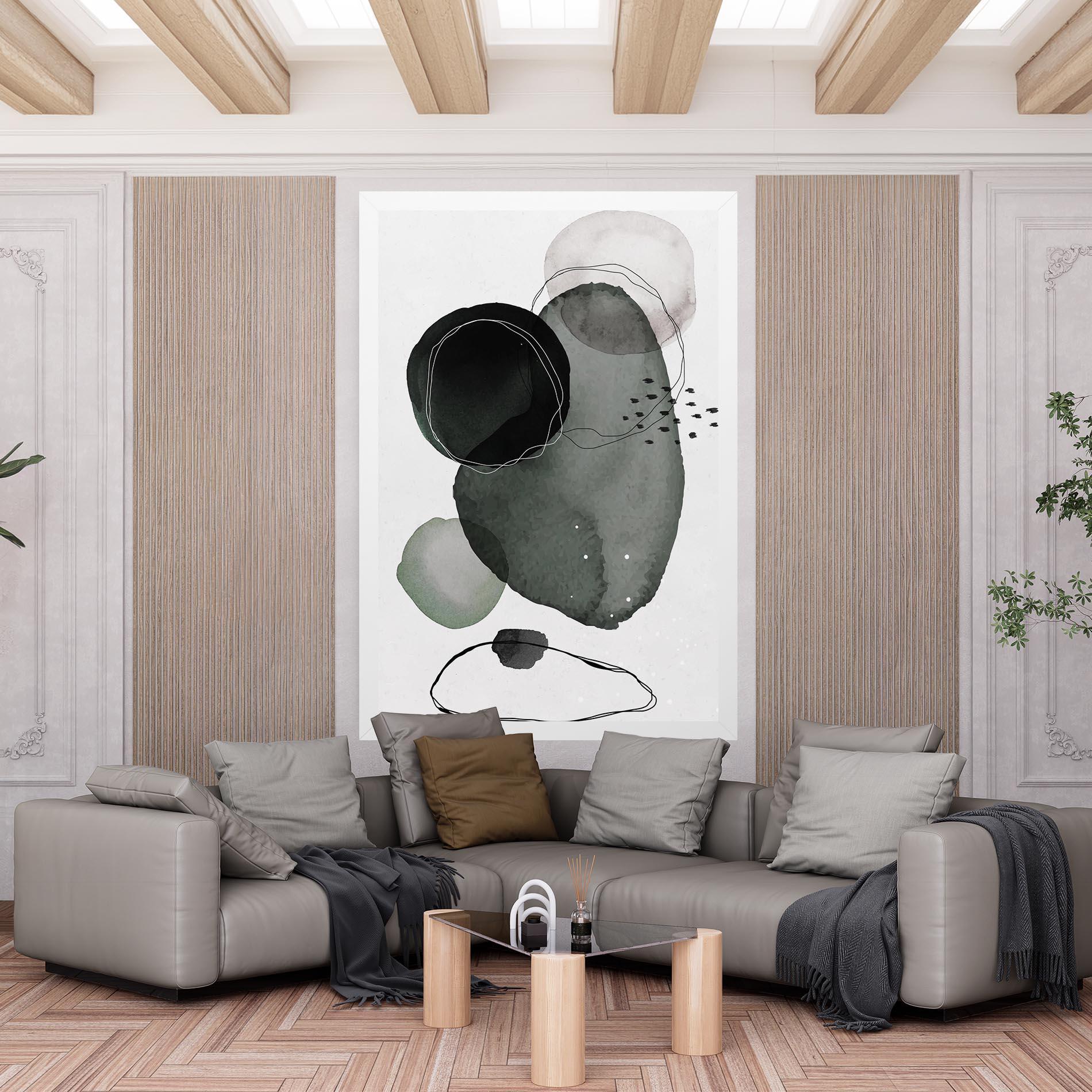 Leinwandbild Green Watercolor mockup 6