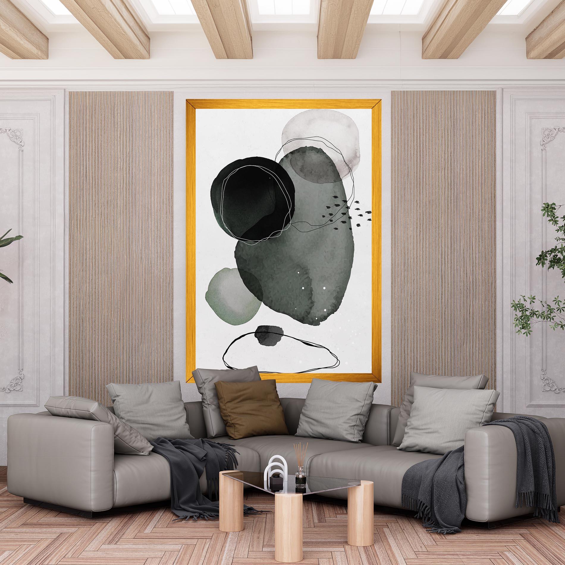 Leinwandbild Green Watercolor mockup 6