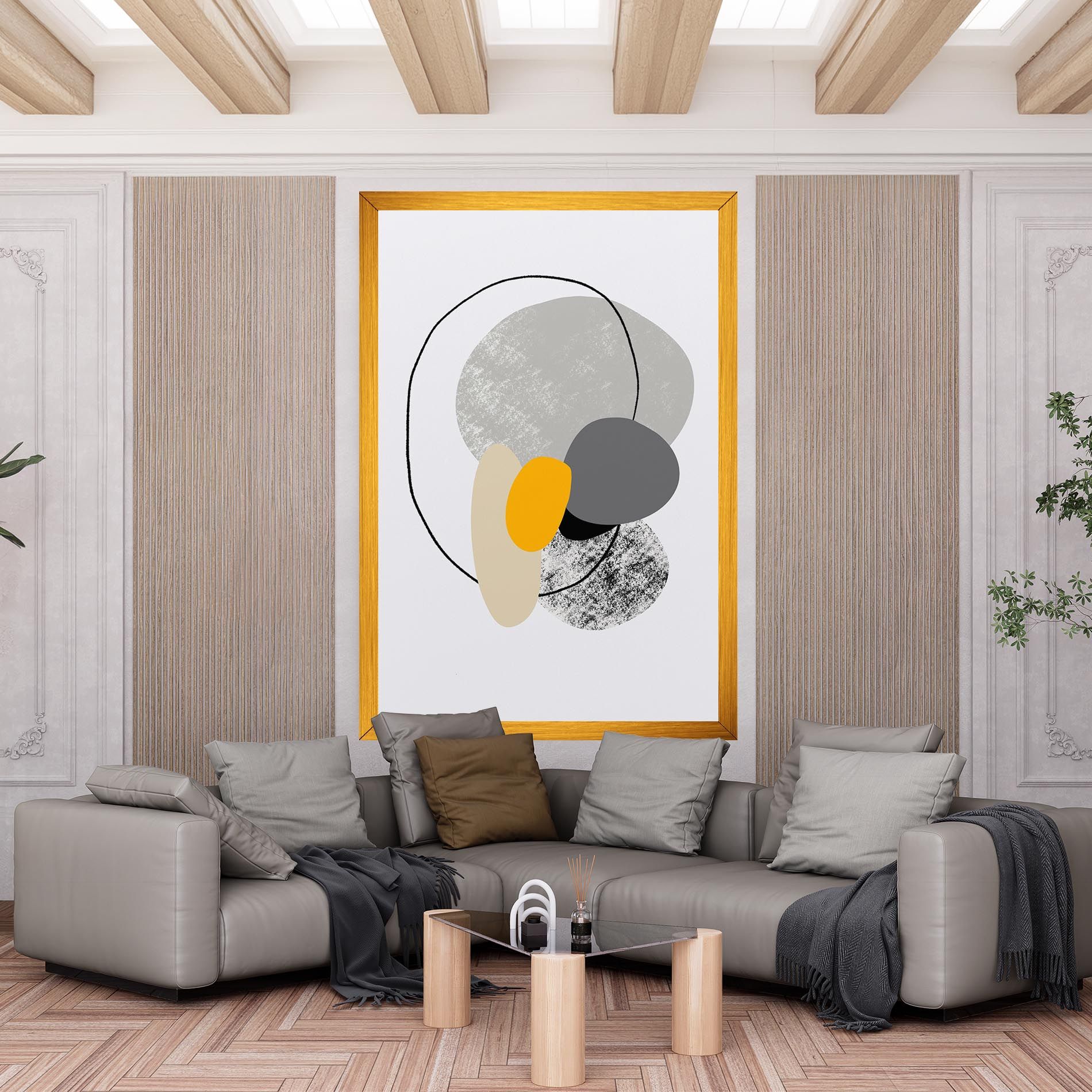 Grey Orange Shape mockup 6